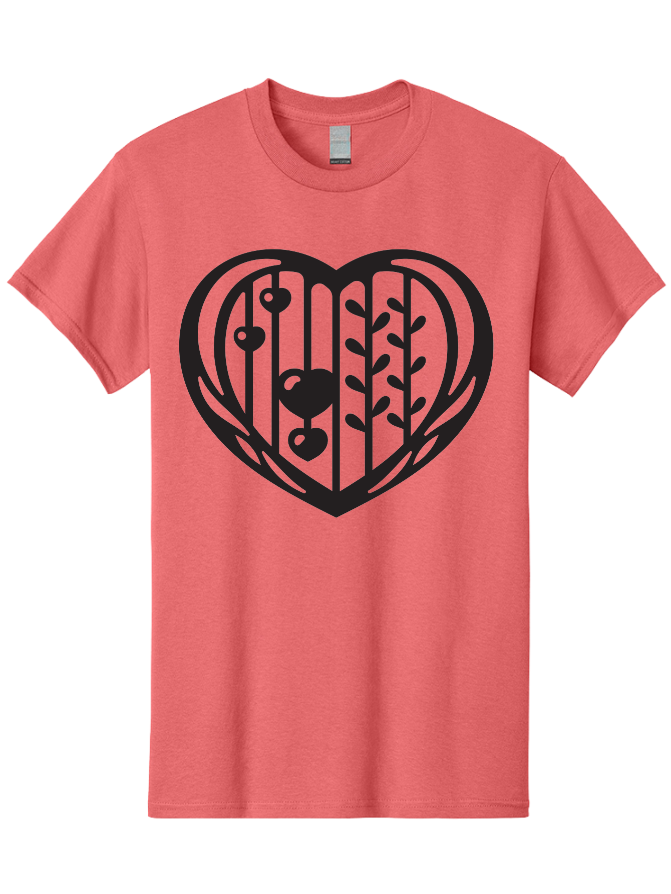 Mobile-Cage-Heart Men'S Graphic Tee, 100% Cotton, Comfortable Casual Summer Wear, Machine Washable, Heart-Shaped Cage, Bird Trapped, Love Symbol, Restricted Freedom, Emotional Confinement, Symbol Of Love, Heart, Birdcage Aab295 19