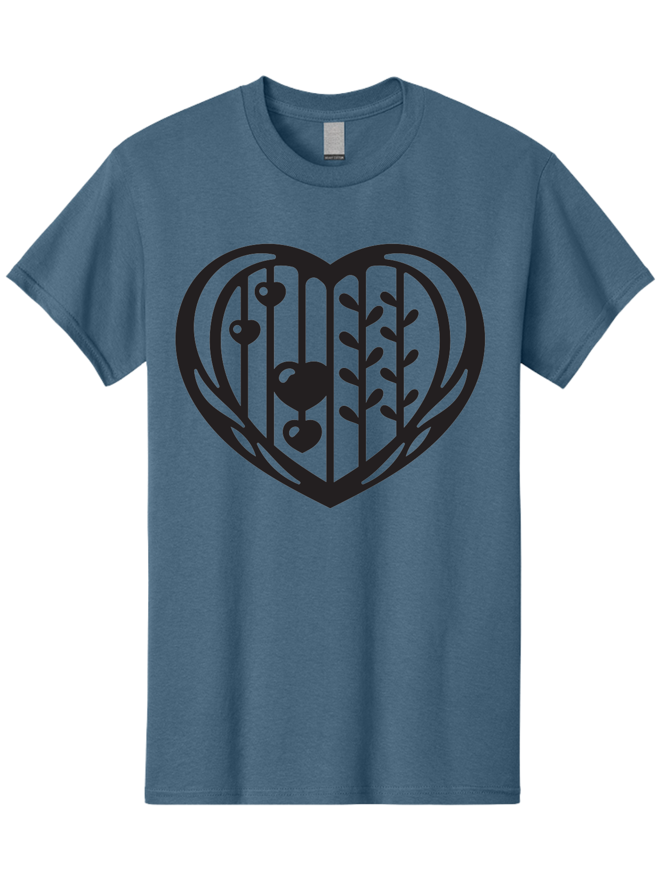 Mobile-Cage-Heart Men'S Graphic Tee, 100% Cotton, Comfortable Casual Summer Wear, Machine Washable, Heart-Shaped Cage, Bird Trapped, Love Symbol, Restricted Freedom, Emotional Confinement, Symbol Of Love, Heart, Birdcage Aab295 21