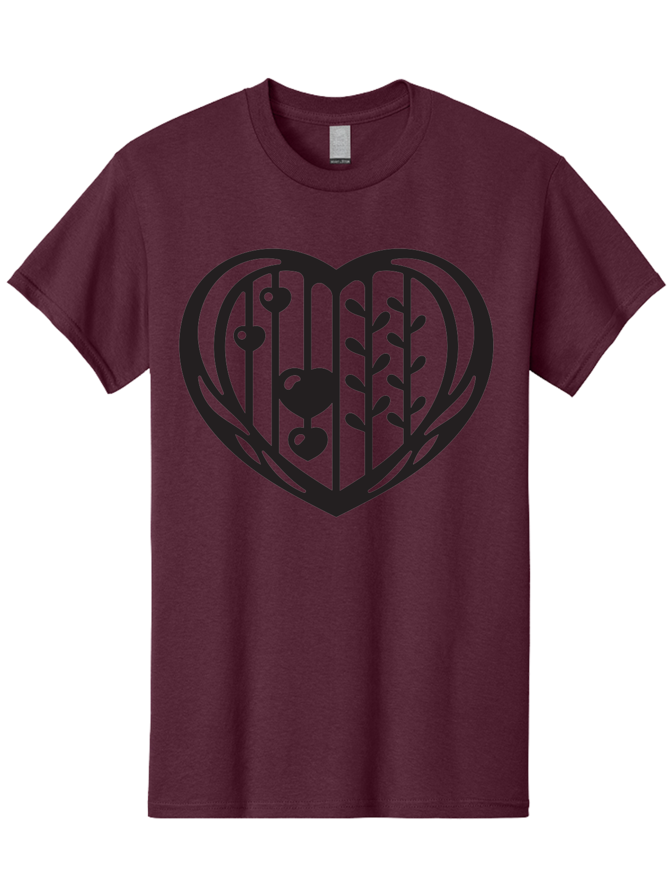 Mobile-Cage-Heart Men'S Graphic Tee, 100% Cotton, Comfortable Casual Summer Wear, Machine Washable, Heart-Shaped Cage, Bird Trapped, Love Symbol, Restricted Freedom, Emotional Confinement, Symbol Of Love, Heart, Birdcage Aab295 13