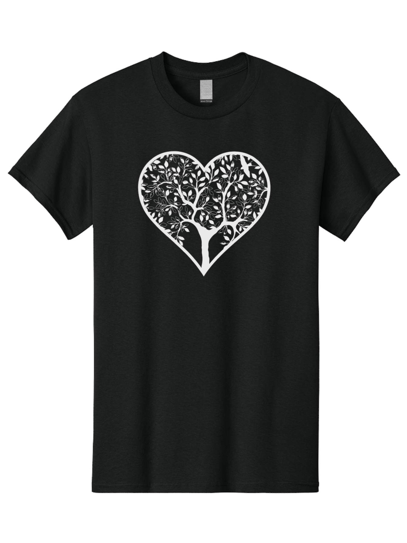 Tree-Of-Life-Heart Men'S Graphic Tee, 100% Cotton, Comfortable Casual Summer Wear, Machine Washable, Tree In Heart Shape, Leafy Branches, Symbolic Art, Love And Nature, Heart-Shaped Tree, Intricate Design, Symbolic Representation, Aab308 7