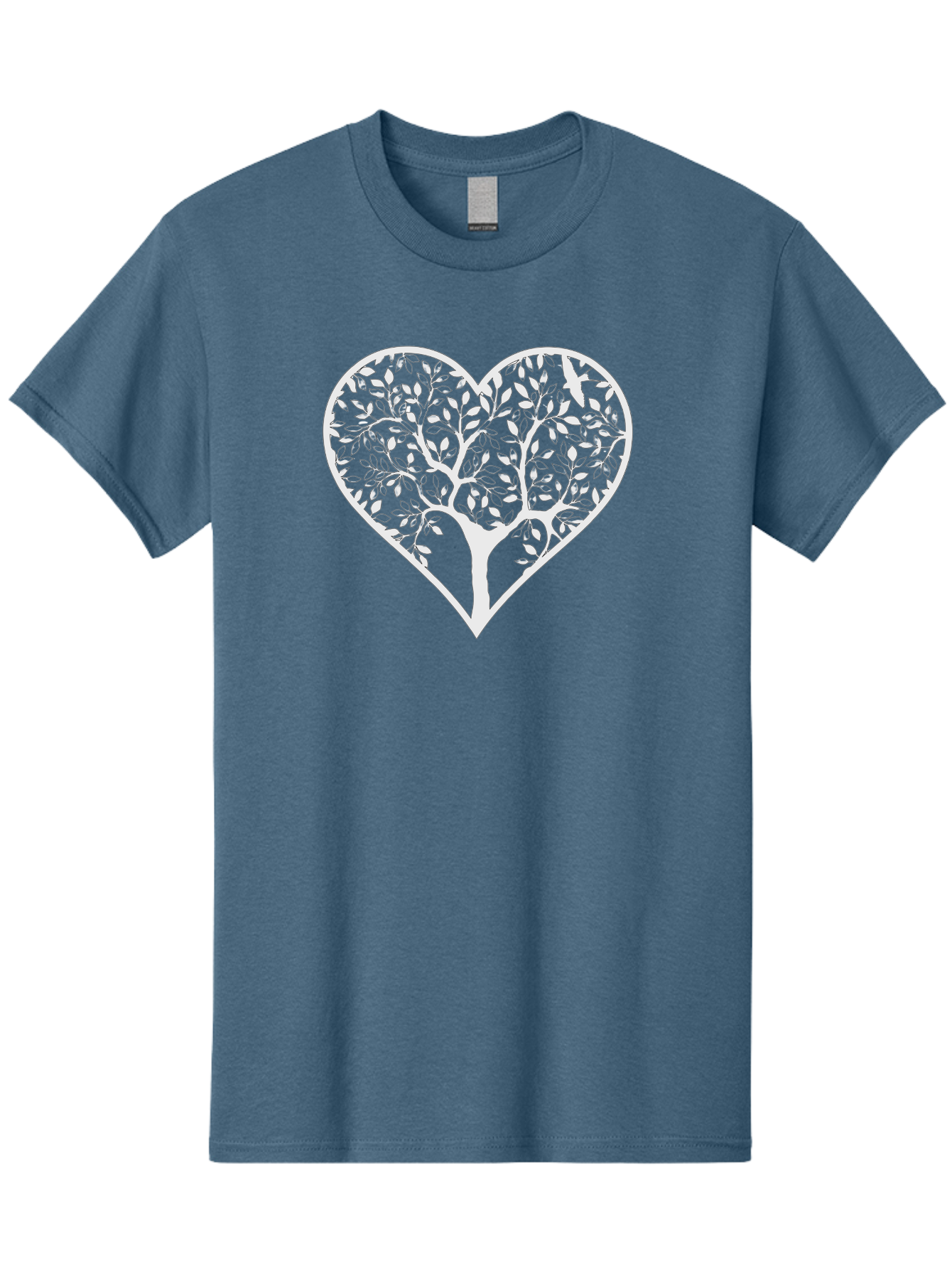 Tree-Of-Life-Heart Men'S Graphic Tee, 100% Cotton, Comfortable Casual Summer Wear, Machine Washable, Tree In Heart Shape, Leafy Branches, Symbolic Art, Love And Nature, Heart-Shaped Tree, Intricate Design, Symbolic Representation, Aab308 27