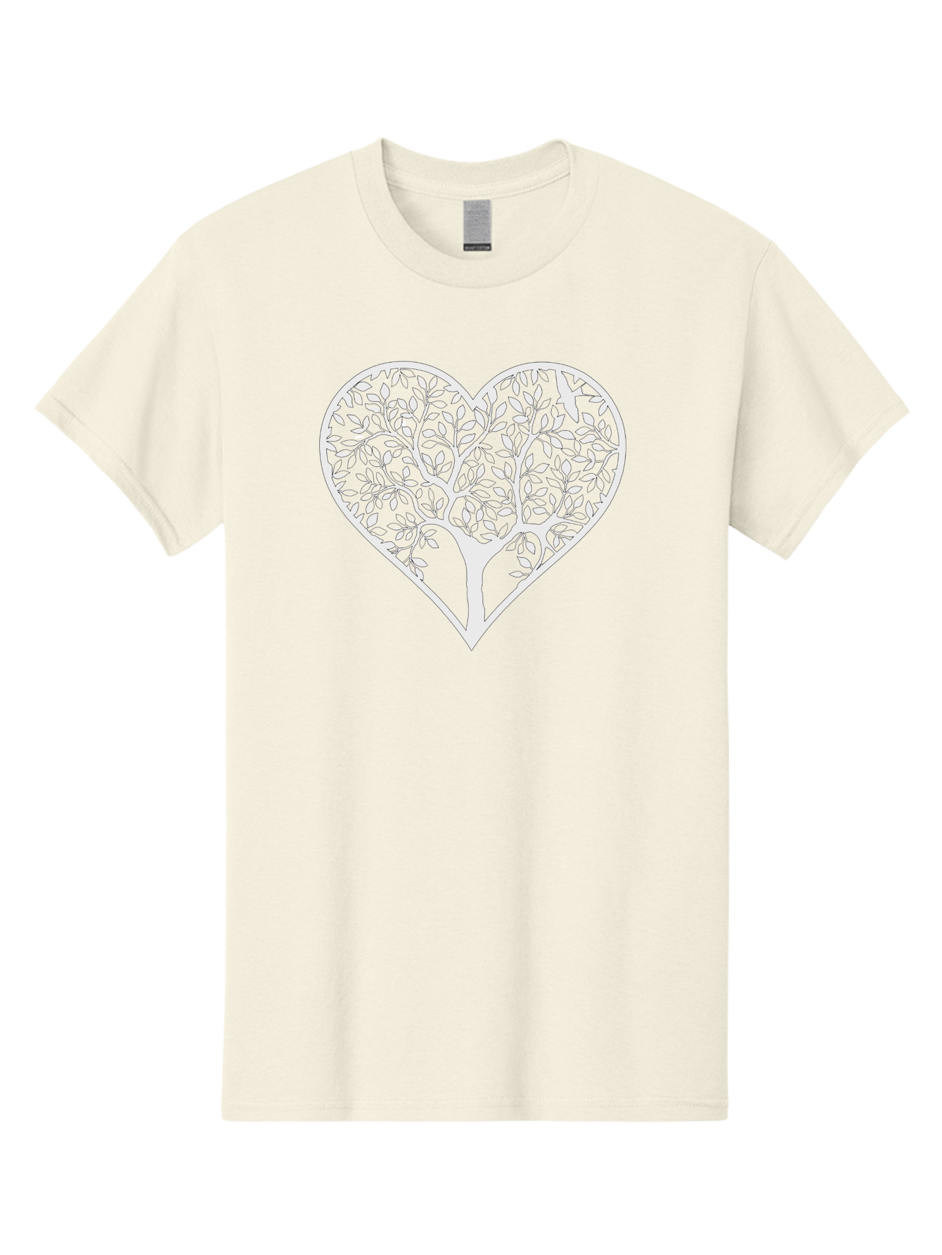 Tree-Of-Life-Heart Men'S Graphic Tee, 100% Cotton, Comfortable Casual Summer Wear, Machine Washable, Tree In Heart Shape, Leafy Branches, Symbolic Art, Love And Nature, Heart-Shaped Tree, Intricate Design, Symbolic Representation, Aab308 5