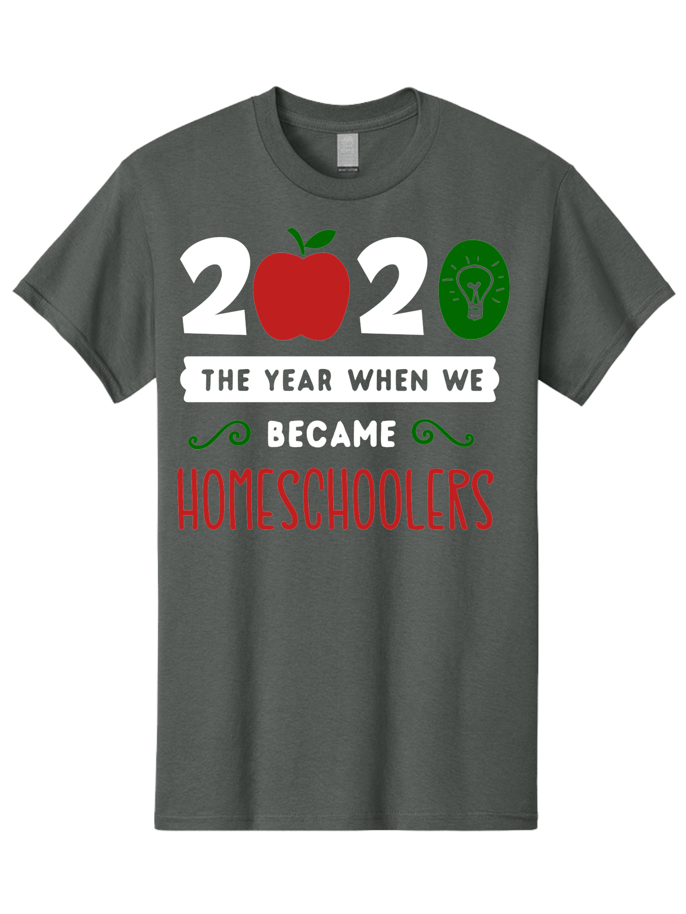 2020-The-Year-When-We-Became-Homeschoolers-2 Men'S Graphic Tee, 100% Cotton, Comfortable Casual Summer Wear, Machine Washable, Homeschooling, 2020, Year Of Change, Education, Learning At Home, Homeschoolers, New Normal, Covid-19 Impact, Aab310 11