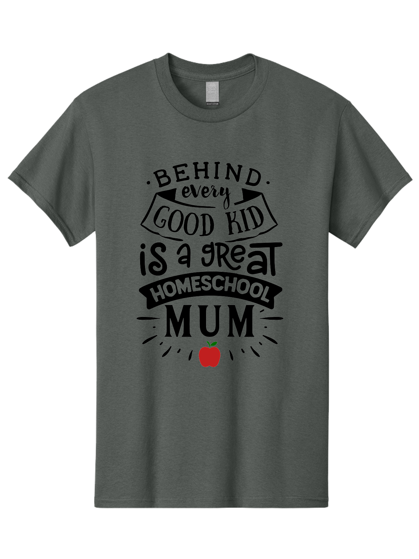 Behind-Every-Good-Kid-3 Men'S Graphic Tee, 100% Cotton, Comfortable Casual Summer Wear, Machine Washable, Homeschool Mum Appreciation, Proud Homeschool Parent, Supportive Mother, Homeschooling Journey, Behind Every Good Kid, Aab315 3