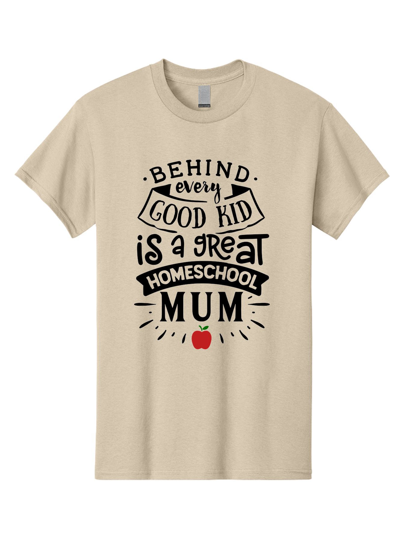 Behind-Every-Good-Kid-3 Men'S Graphic Tee, 100% Cotton, Comfortable Casual Summer Wear, Machine Washable, Homeschool Mum Appreciation, Proud Homeschool Parent, Supportive Mother, Homeschooling Journey, Behind Every Good Kid, Aab315 27