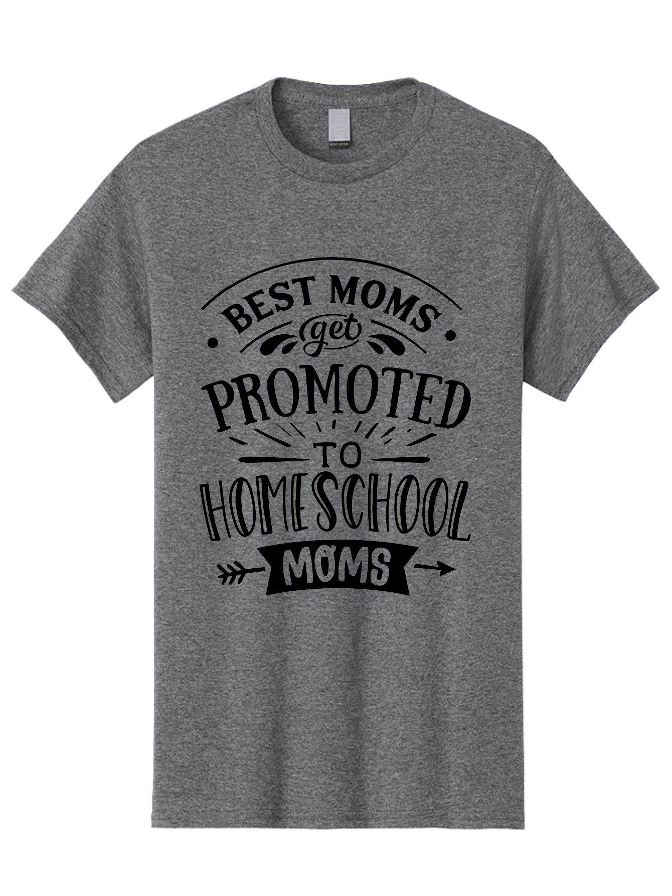 Best-Moms-Get-Promoted-To-Homeschool-Moms-1 Men'S Graphic Tee, 100% Cotton, Comfortable Casual Summer Wear, Machine Washable, Homeschool Mom, Best Mom, Parenting Humor, Educational Mom, Homeschooling Mom, Mother'S Day Gift, Mom'S Promotion, Aab320 29