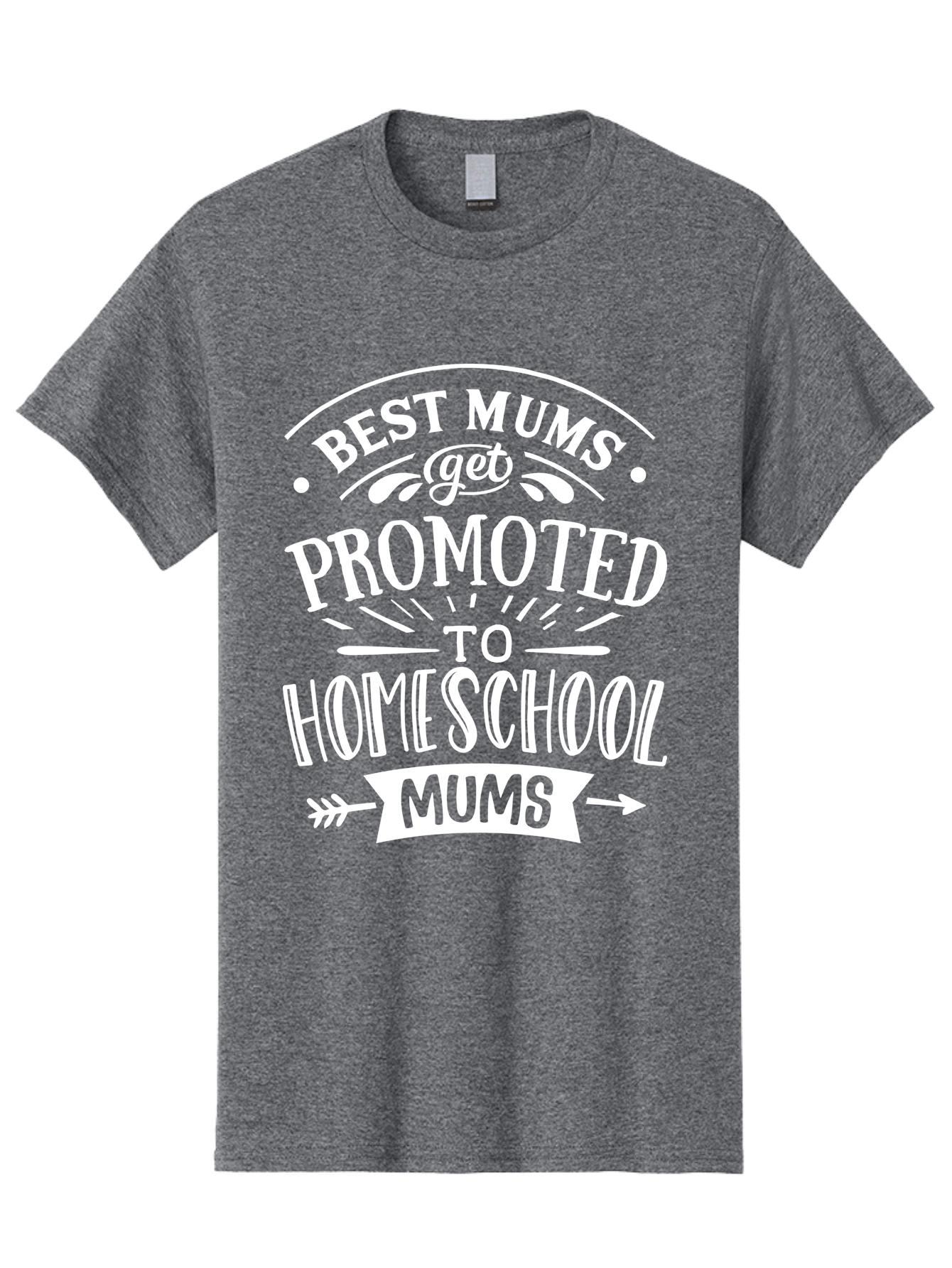 Best-Mums-Get-Promoted-To-Homeschool-Mums Men'S Graphic Tee, 100% Cotton, Comfortable Casual Summer Wear, Machine Washable, Homeschool Mums, Best Mums, Promotion, Parenting, Education, Homeschooling, Mom Life, Motherhood, Funny Quote, Aab322 23