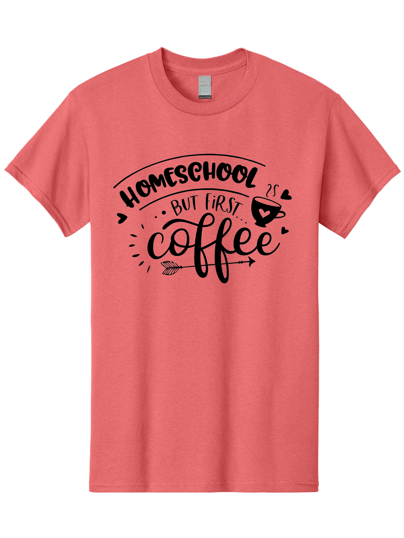 Homeschool-But-First-Coffee-1 Men'S Graphic Tee, 100% Cotton, Comfortable Casual Summer Wear, Machine Washable, Homeschool Humor, Coffee Lover, Morning Motivation, Homeschooling Parents, Funny Quote, Coffee First, Education At Home, Aab334 27
