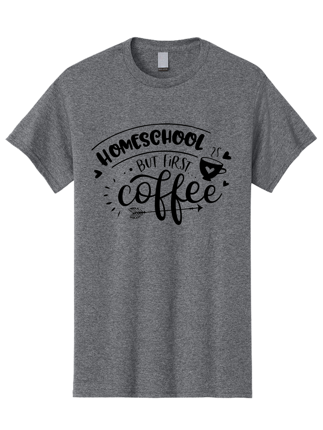 Homeschool-But-First-Coffee-1 Men'S Graphic Tee, 100% Cotton, Comfortable Casual Summer Wear, Machine Washable, Homeschool Humor, Coffee Lover, Morning Motivation, Homeschooling Parents, Funny Quote, Coffee First, Education At Home, Aab334 29
