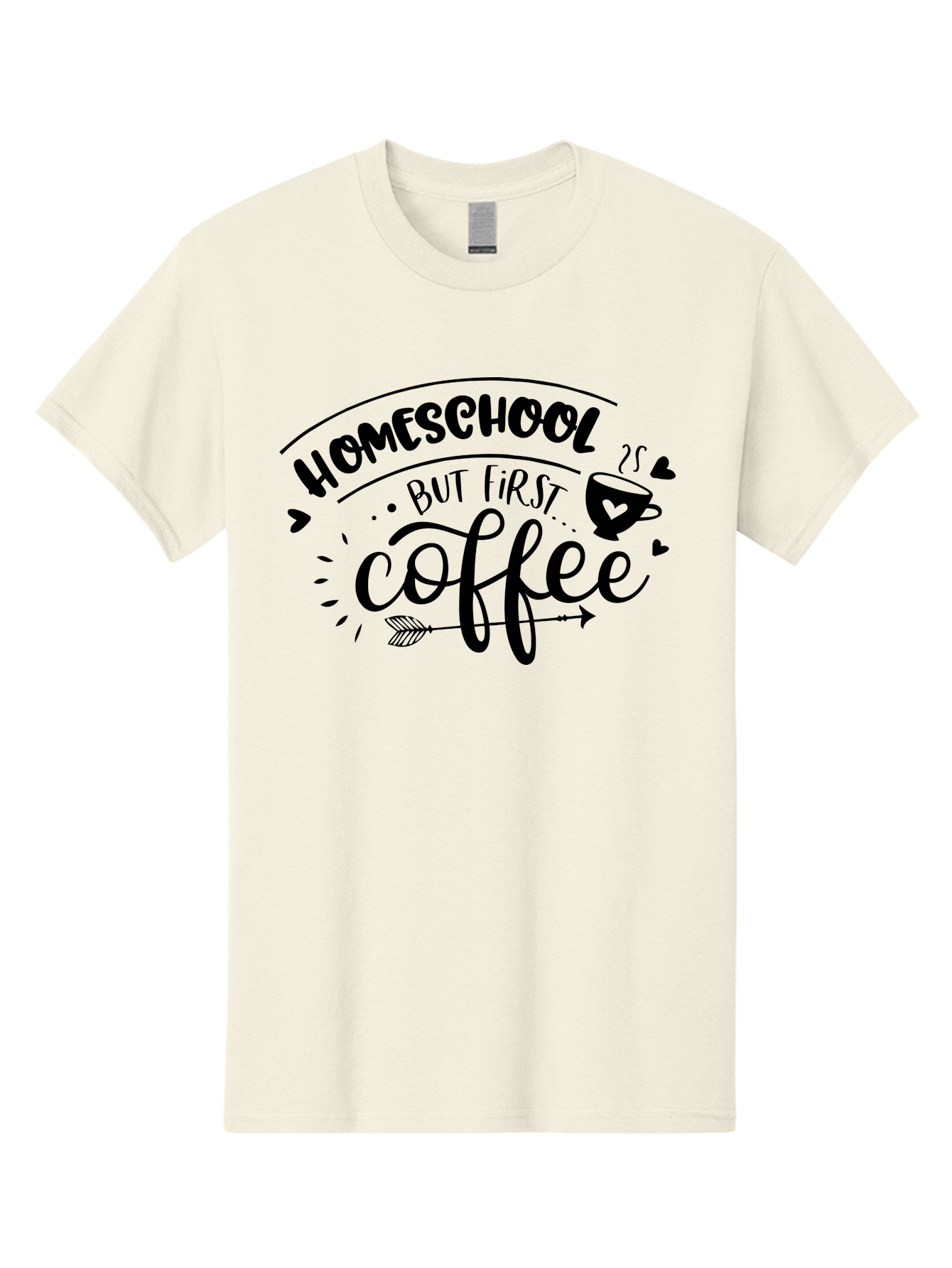 Homeschool-But-First-Coffee-1 Men'S Graphic Tee, 100% Cotton, Comfortable Casual Summer Wear, Machine Washable, Homeschool Humor, Coffee Lover, Morning Motivation, Homeschooling Parents, Funny Quote, Coffee First, Education At Home, Aab334 21