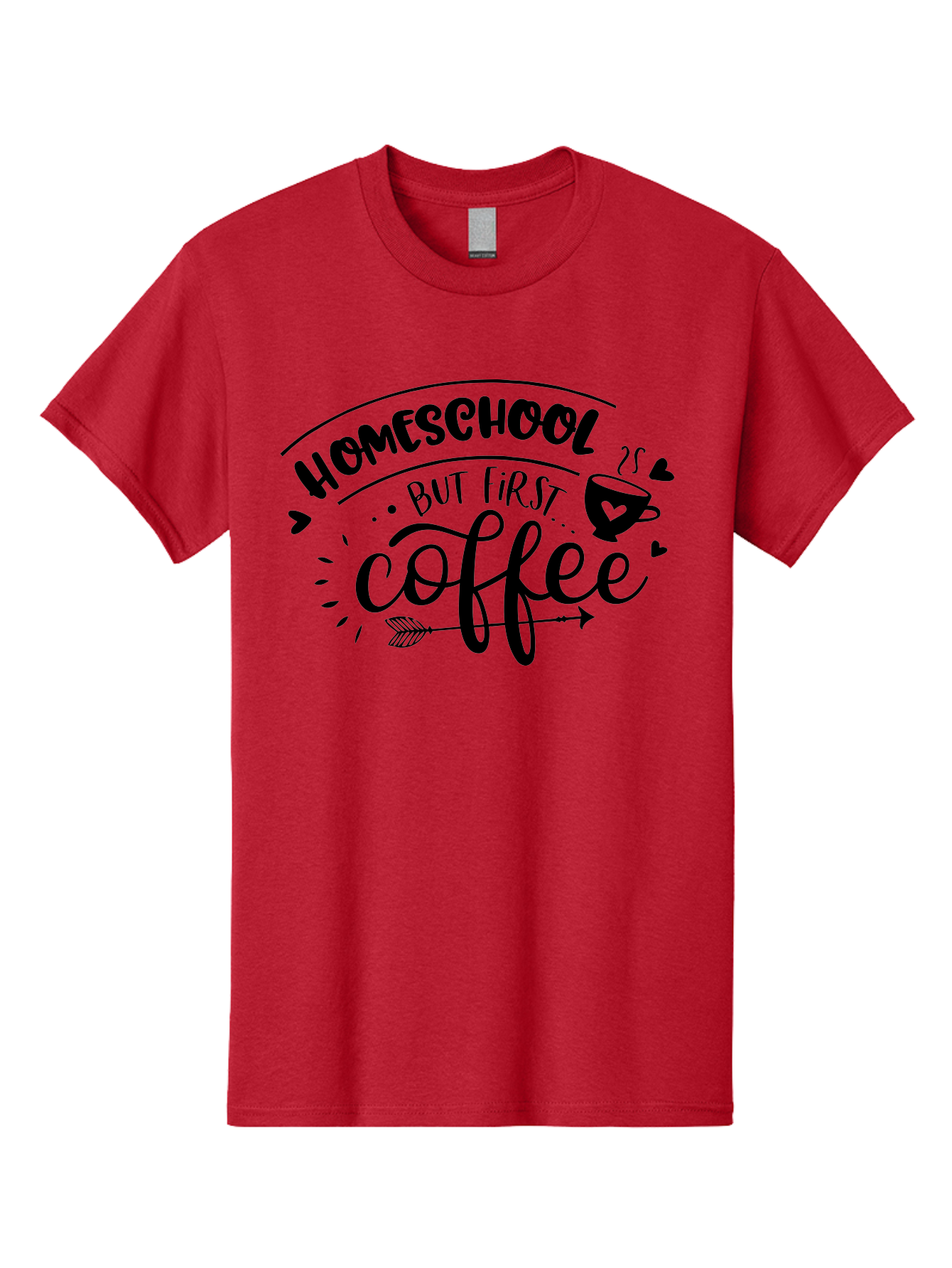 Homeschool-But-First-Coffee-1 Men'S Graphic Tee, 100% Cotton, Comfortable Casual Summer Wear, Machine Washable, Homeschool Humor, Coffee Lover, Morning Motivation, Homeschooling Parents, Funny Quote, Coffee First, Education At Home, Aab334 13