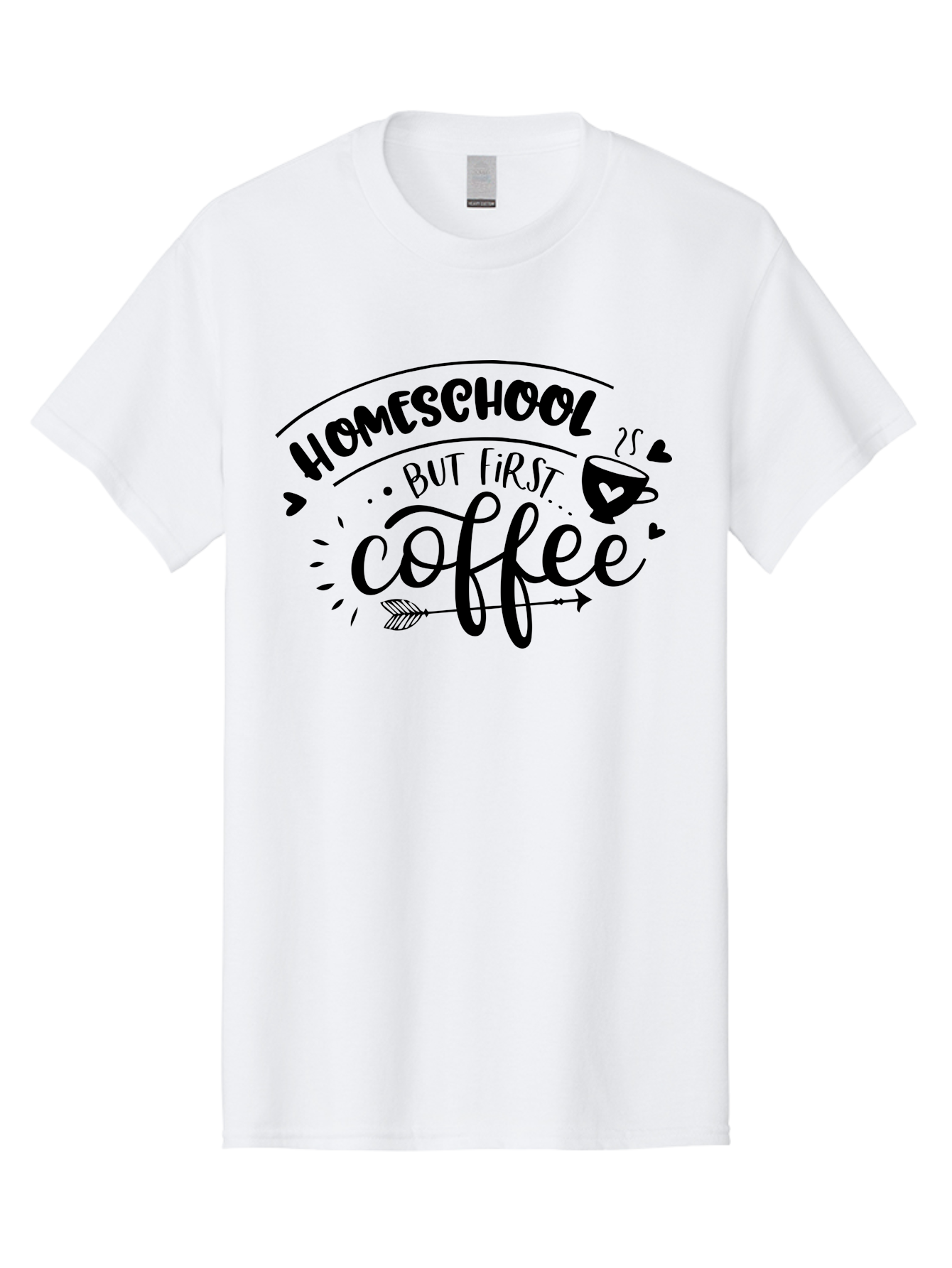 Homeschool-But-First-Coffee-1 Men'S Graphic Tee, 100% Cotton, Comfortable Casual Summer Wear, Machine Washable, Homeschool Humor, Coffee Lover, Morning Motivation, Homeschooling Parents, Funny Quote, Coffee First, Education At Home, Aab334 15