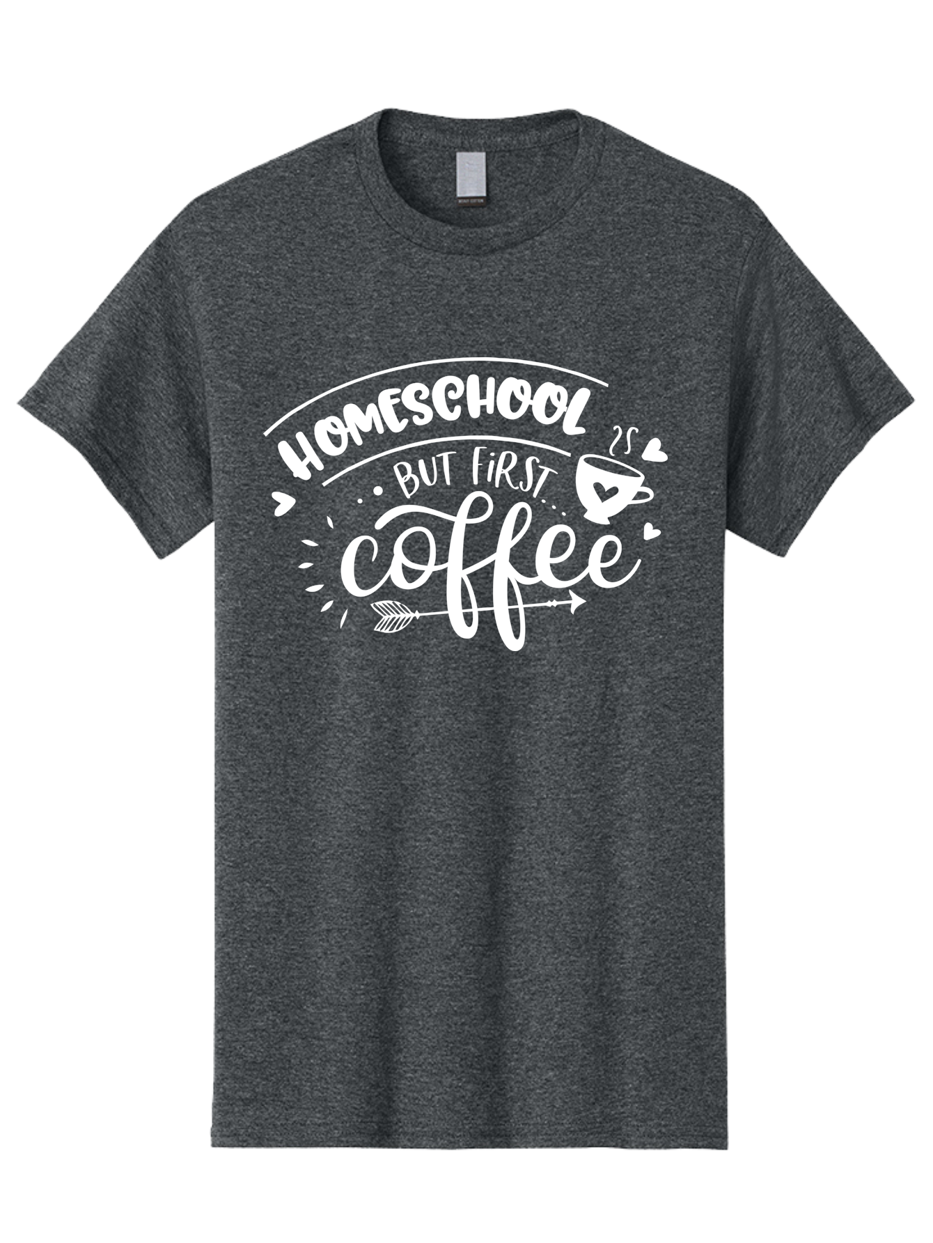 Homeschool-But-First-Coffee Men'S Graphic Tee, 100% Cotton, Comfortable Casual Summer Wear, Machine Washable, Homeschool Humor, Coffee Lover, Homeschooling Parents, Funny Quote, Morning Motivation, Coffee Fueled, Parenting Life, Aab335 1