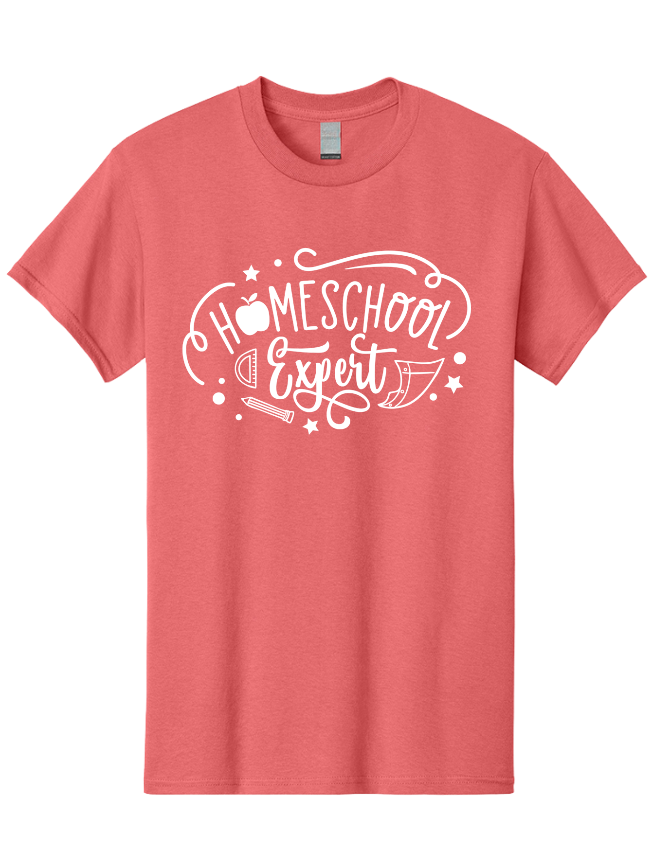 Homeschool-Expert-1 Men'S Graphic Tee, 100% Cotton, Comfortable Casual Summer Wear, Machine Washable, Homeschooling, Education, Learning, Teaching, Expert, School Supplies, Pencil, Apple, Megaphone, Homeschool Expert Aab336 21
