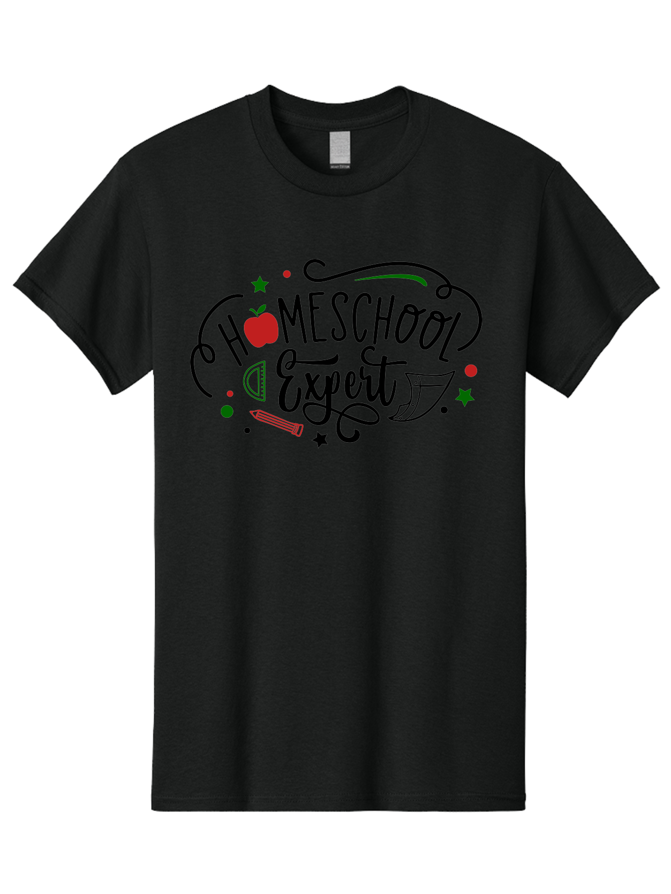 Homeschool-Expert-3 Men'S Graphic Tee, 100% Cotton, Comfortable Casual Summer Wear, Machine Washable, Homeschool Expert, Learning Resources, Educational Tools, Apple For Teacher, Pencils, Stars, Swirls, Creative Learning, Homeschooling, Aab338 29