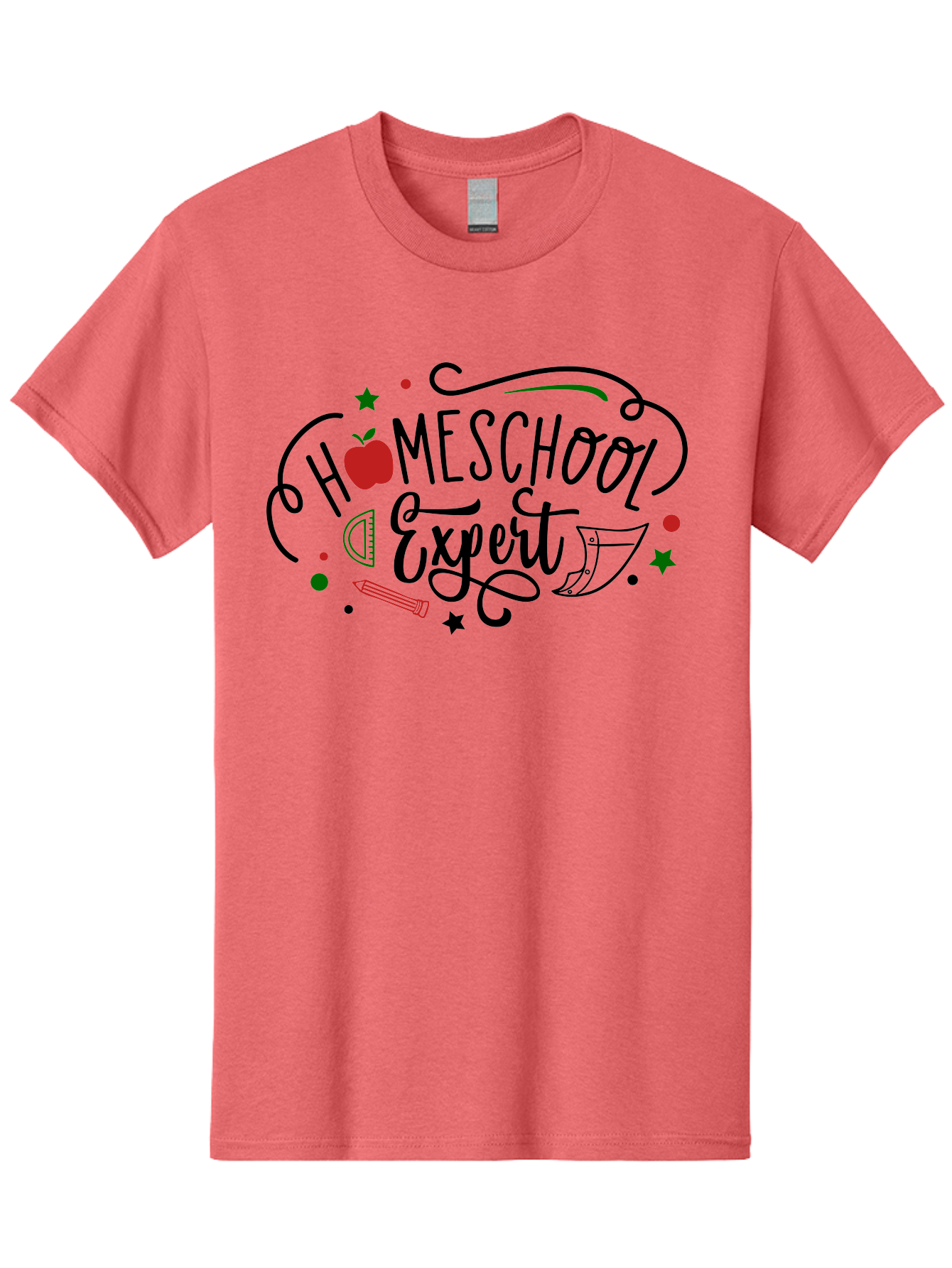 Homeschool-Expert-3 Men'S Graphic Tee, 100% Cotton, Comfortable Casual Summer Wear, Machine Washable, Homeschool Expert, Learning Resources, Educational Tools, Apple For Teacher, Pencils, Stars, Swirls, Creative Learning, Homeschooling, Aab338 3