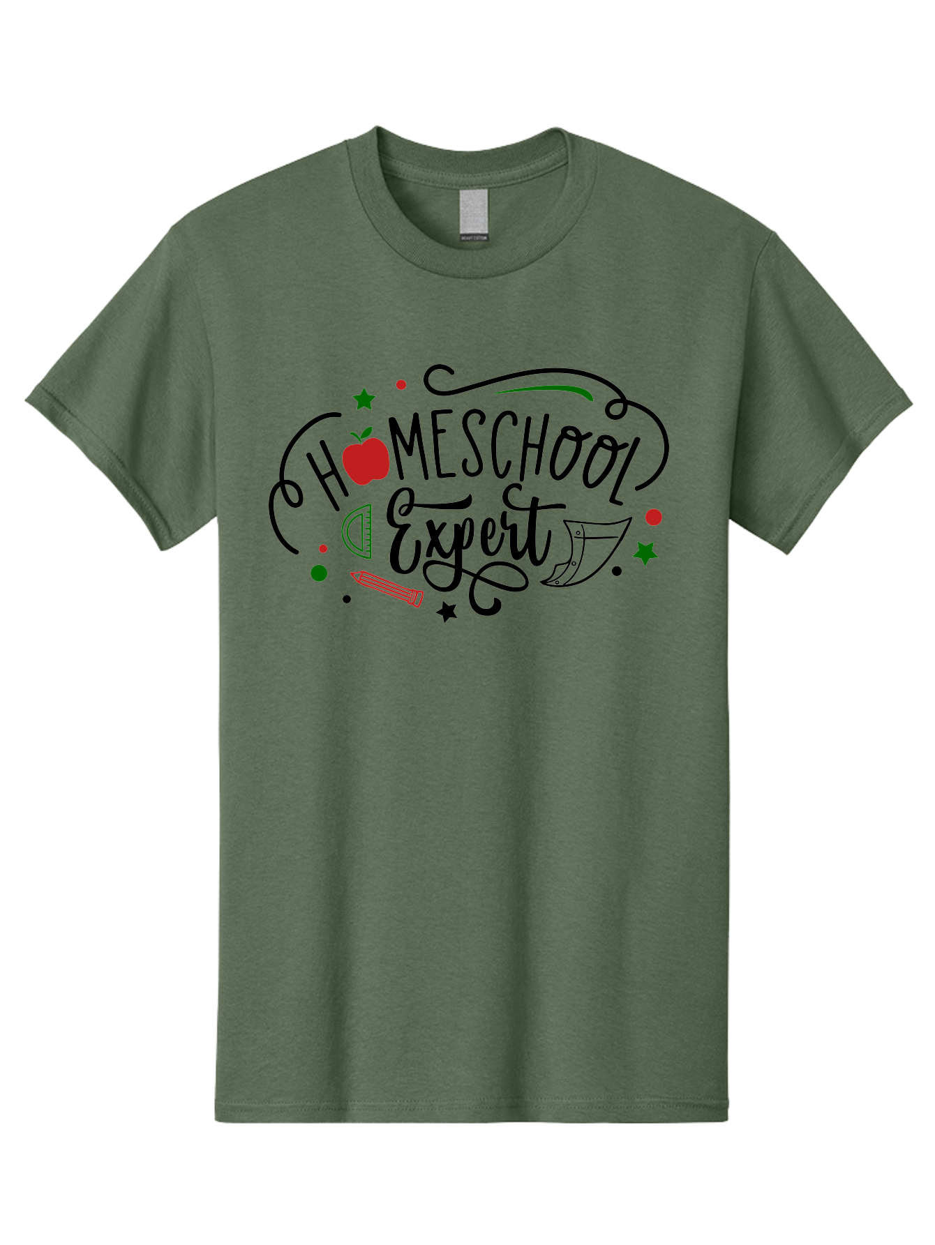 Homeschool-Expert-3 Men'S Graphic Tee, 100% Cotton, Comfortable Casual Summer Wear, Machine Washable, Homeschool Expert, Learning Resources, Educational Tools, Apple For Teacher, Pencils, Stars, Swirls, Creative Learning, Homeschooling, Aab338 27