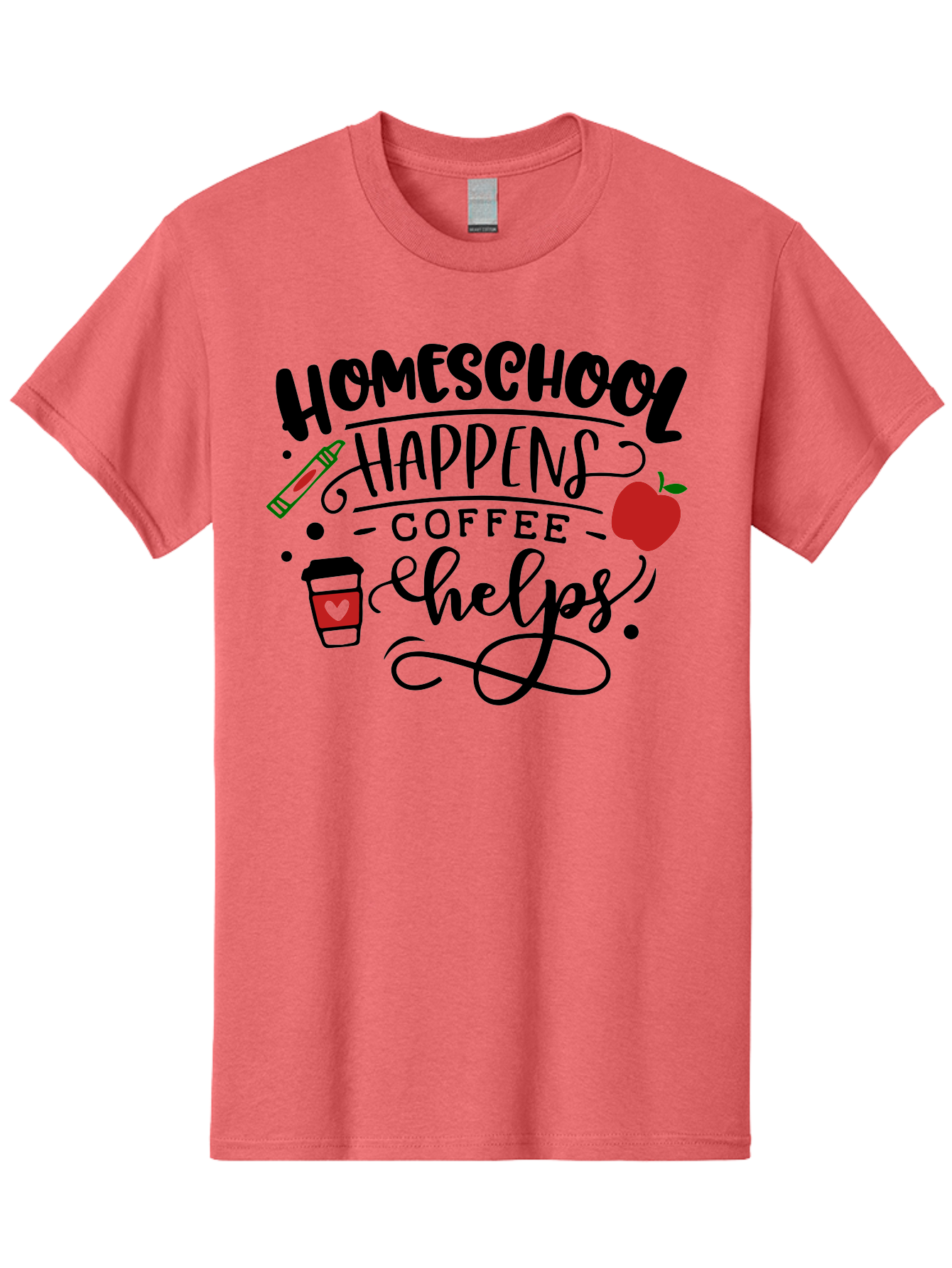 Homeschool-Happens-Coffee-Helps Men'S Graphic Tee, 100% Cotton, Comfortable Casual Summer Wear, Machine Washable, Homeschool, Coffee Lover, Homeschooling, Coffee Fuel, Education, Teaching, Learning, Coffee Break, Homeschool Mom, Funny Quote Aab341 15