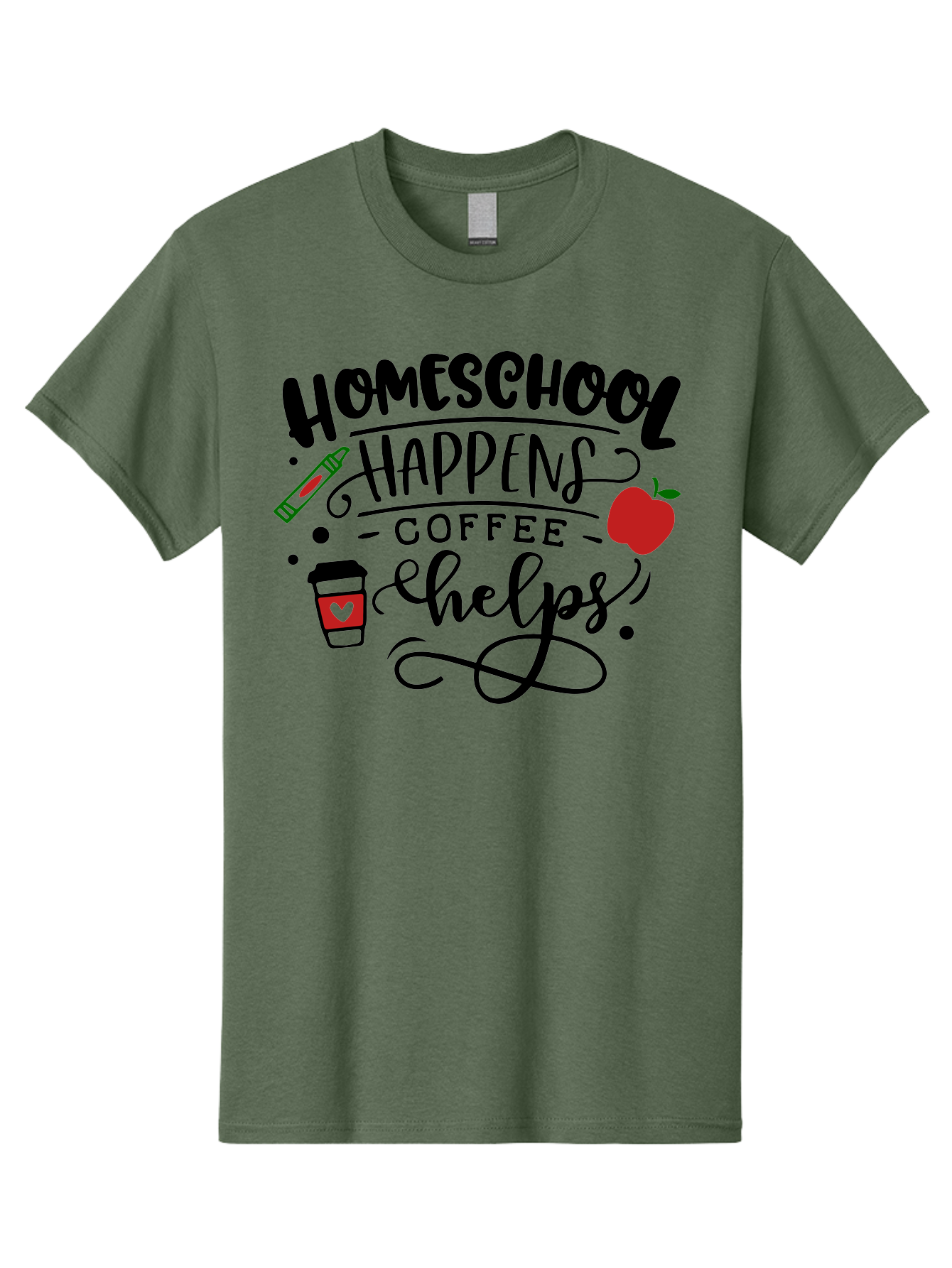 Homeschool-Happens-Coffee-Helps Men'S Graphic Tee, 100% Cotton, Comfortable Casual Summer Wear, Machine Washable, Homeschool, Coffee Lover, Homeschooling, Coffee Fuel, Education, Teaching, Learning, Coffee Break, Homeschool Mom, Funny Quote Aab341 29