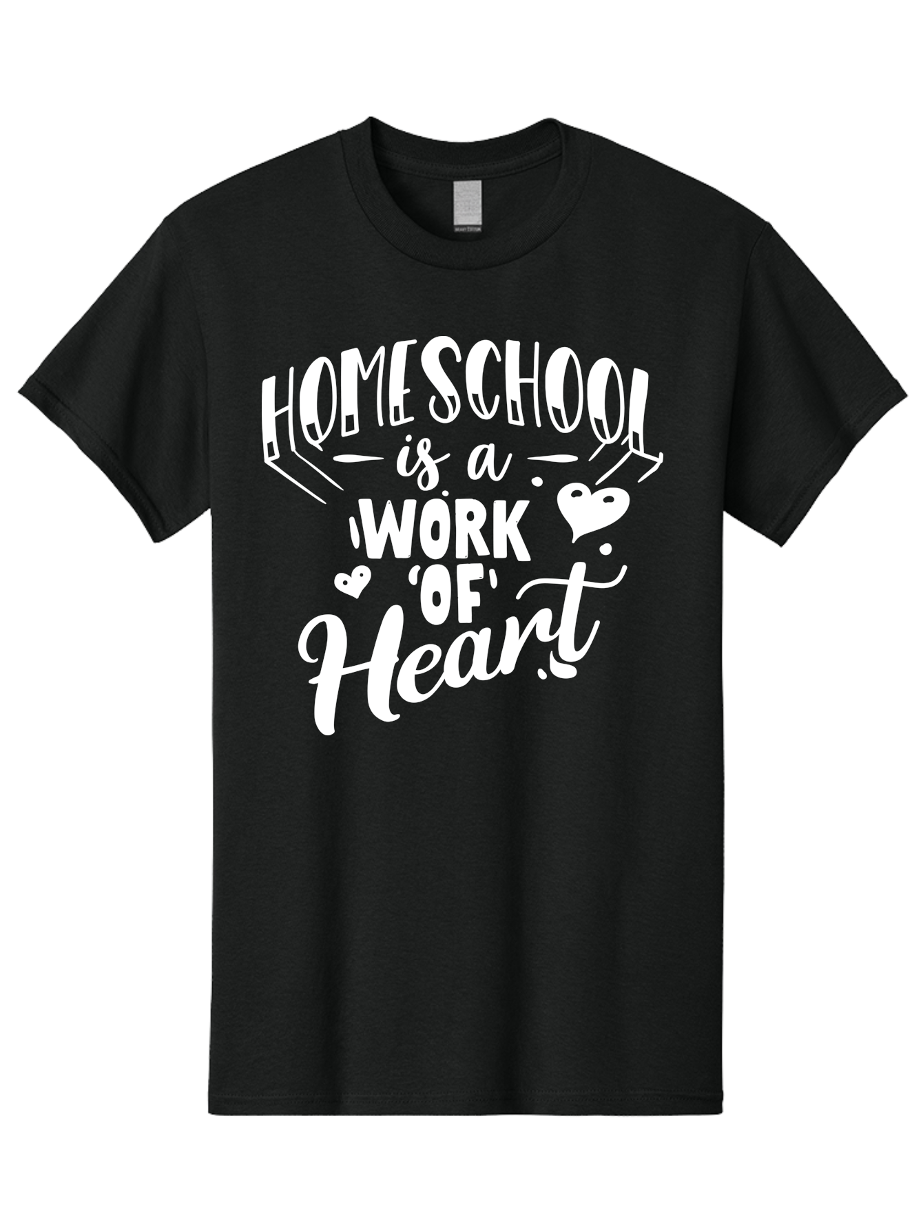 Homeschool-Is-A-Work-Of-Heart Men'S Graphic Tee, 100% Cotton, Comfortable Casual Summer Wear, Machine Washable, Homeschool, Work Of Heart, Education, Learning, Parenting, Homeschooling, Dedication, Love, Passion Aab350 1