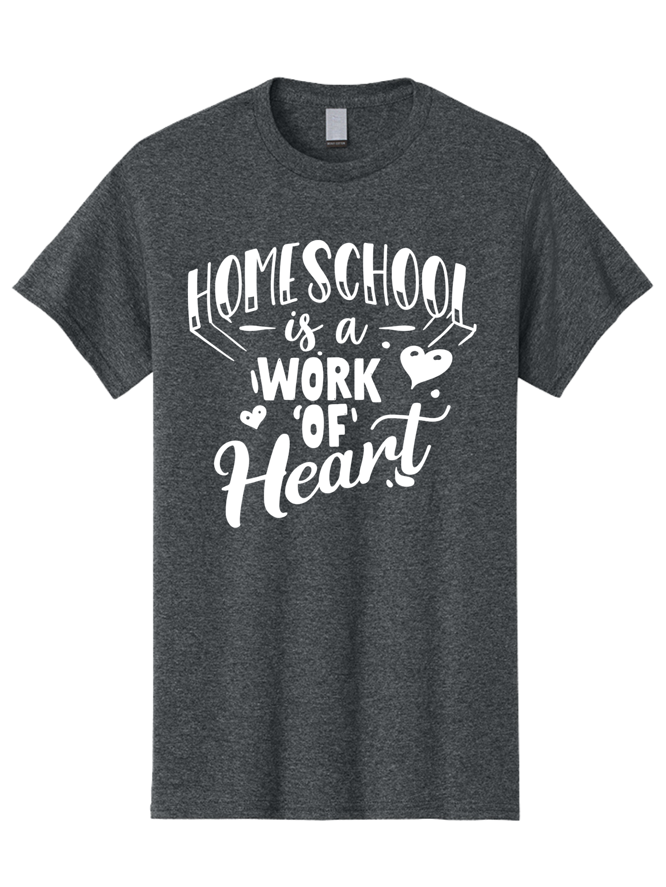 Homeschool-Is-A-Work-Of-Heart Men'S Graphic Tee, 100% Cotton, Comfortable Casual Summer Wear, Machine Washable, Homeschool, Work Of Heart, Education, Learning, Parenting, Homeschooling, Dedication, Love, Passion Aab350 9