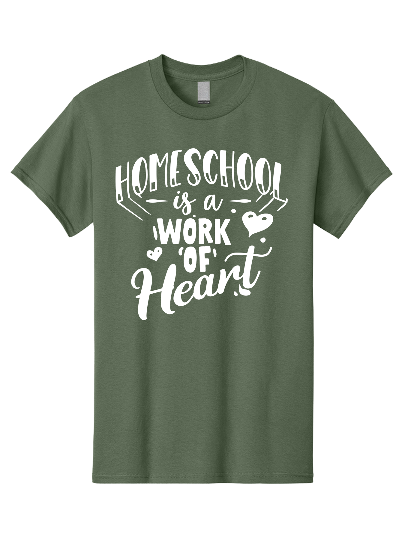 Homeschool-Is-A-Work-Of-Heart Men'S Graphic Tee, 100% Cotton, Comfortable Casual Summer Wear, Machine Washable, Homeschool, Work Of Heart, Education, Learning, Parenting, Homeschooling, Dedication, Love, Passion Aab350 7
