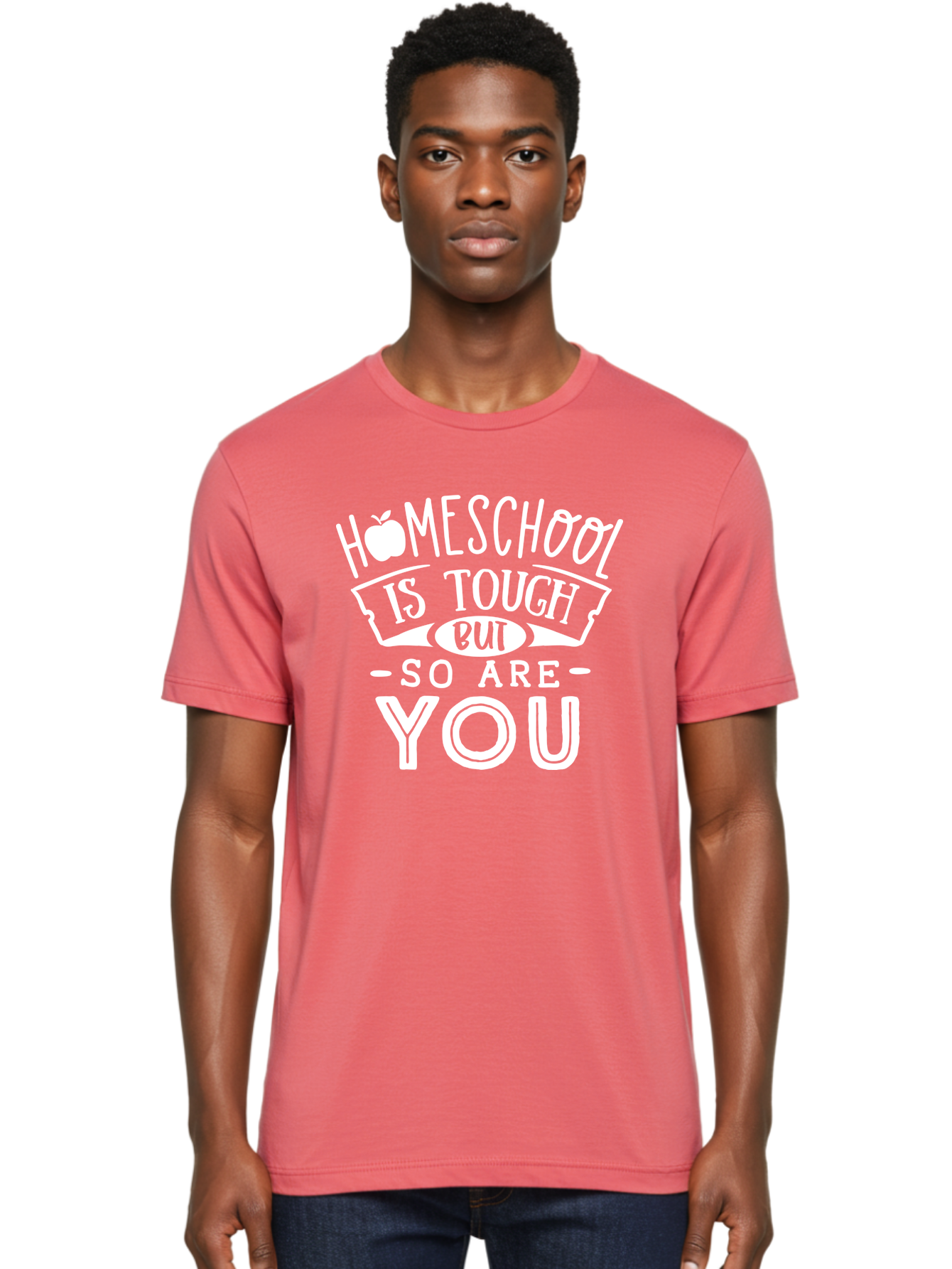 Homeschool-Is-Tough-But-So-Are-You-1 Men'S Graphic Tee, 100% Cotton, Comfortable Casual Summer Wear, Machine Washable, Homeschool Inspiration, Motivational Quote, Educational Support, Parenting Encouragement, Tough Homeschooling, Aab353 26