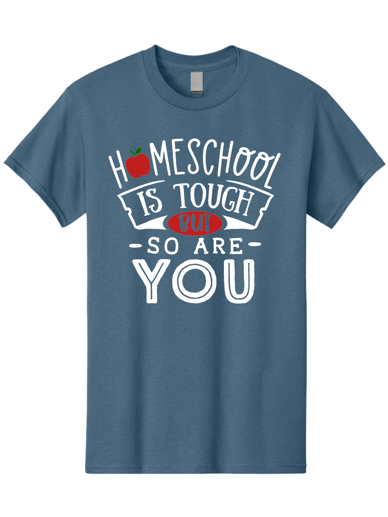 Homeschool-Is-Tough-But-So-Are-You-2 Men'S Graphic Tee, 100% Cotton, Comfortable Casual Summer Wear, Machine Washable, Homeschool, Motivational Quote, Inspirational Message, Apple Symbol, Education, Perseverance, Resilience, Empowerment Aab354 11