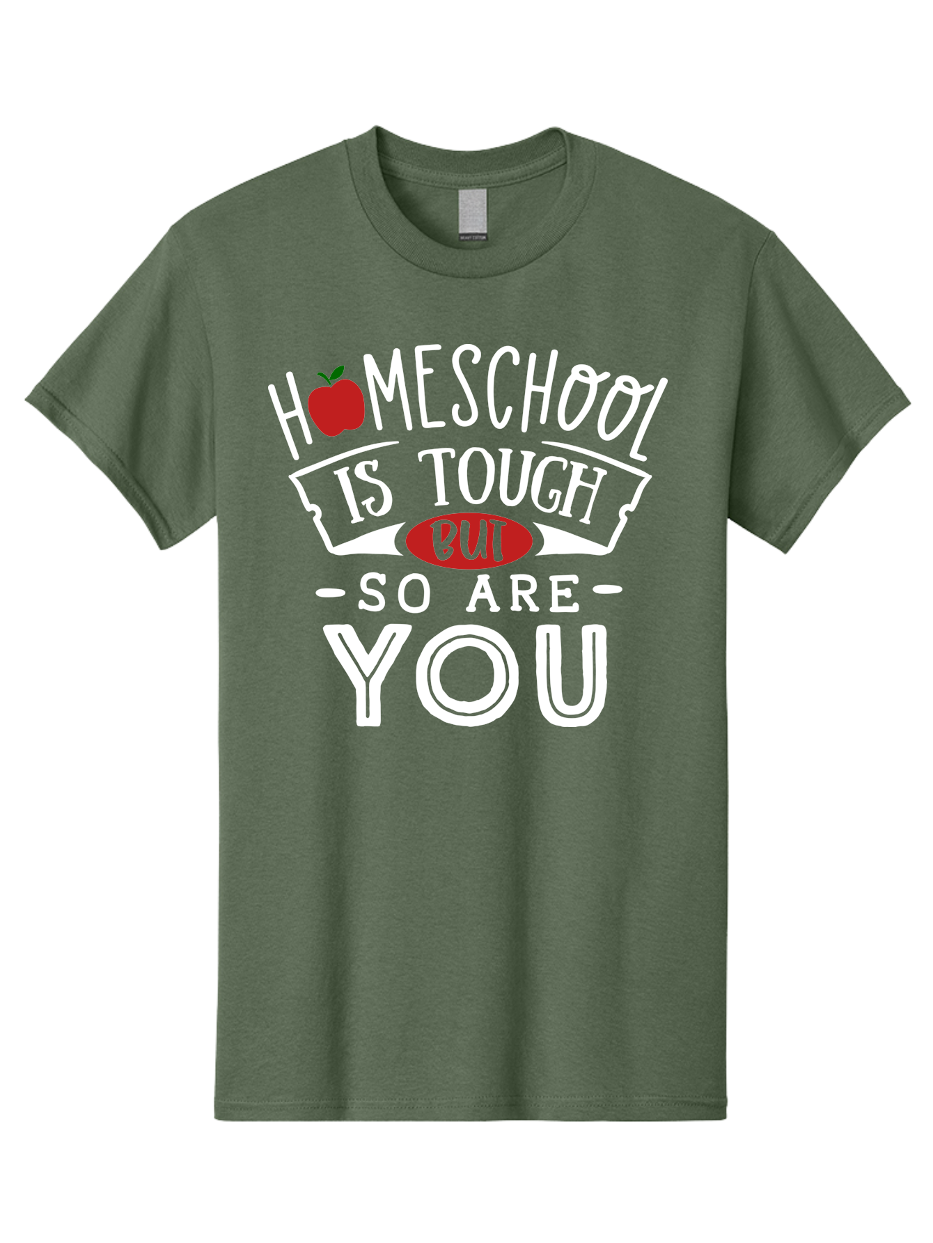 Homeschool-Is-Tough-But-So-Are-You-2 Men'S Graphic Tee, 100% Cotton, Comfortable Casual Summer Wear, Machine Washable, Homeschool, Motivational Quote, Inspirational Message, Apple Symbol, Education, Perseverance, Resilience, Empowerment Aab354 19