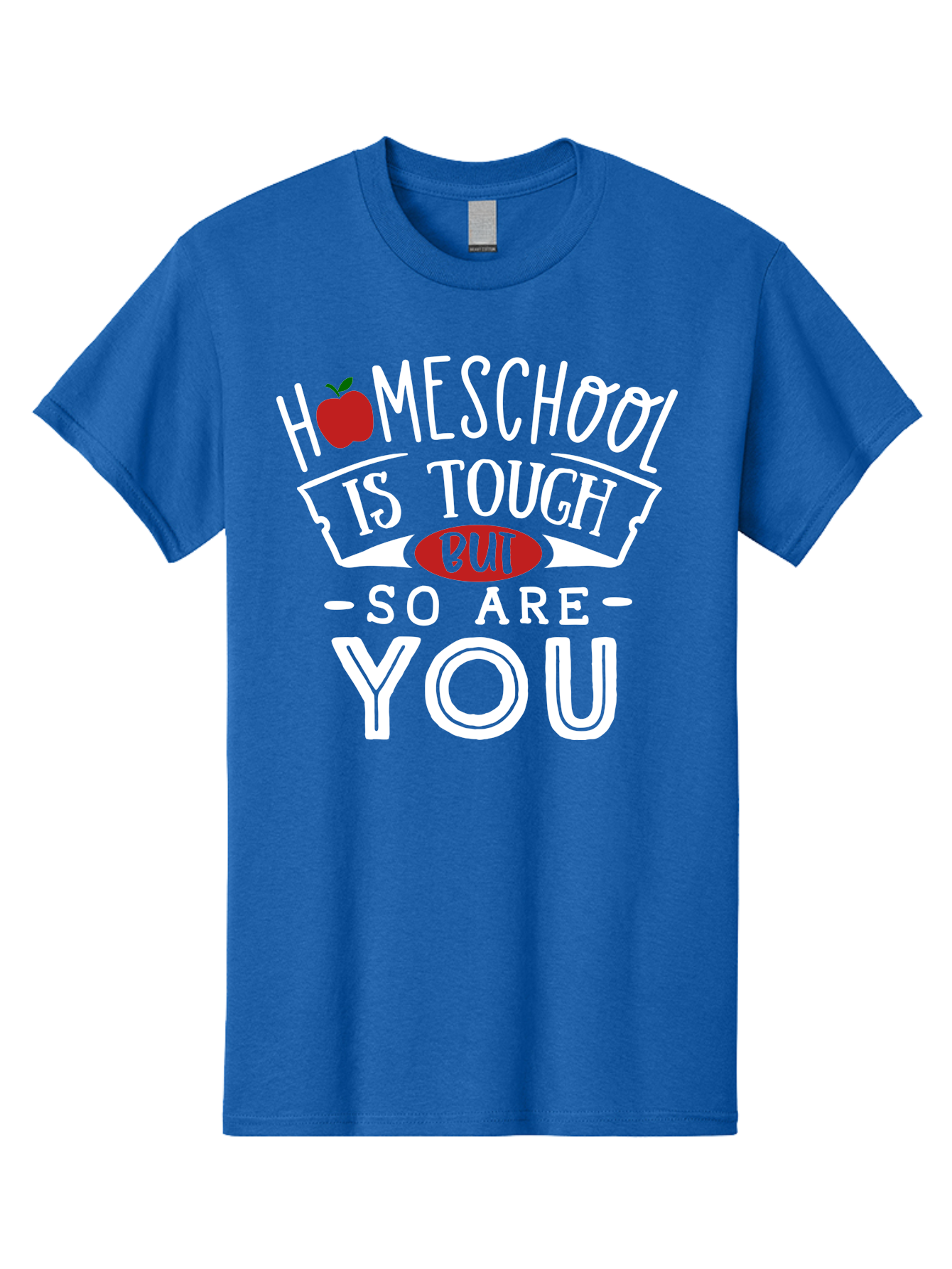 Homeschool-Is-Tough-But-So-Are-You-2 Men'S Graphic Tee, 100% Cotton, Comfortable Casual Summer Wear, Machine Washable, Homeschool, Motivational Quote, Inspirational Message, Apple Symbol, Education, Perseverance, Resilience, Empowerment Aab354 7