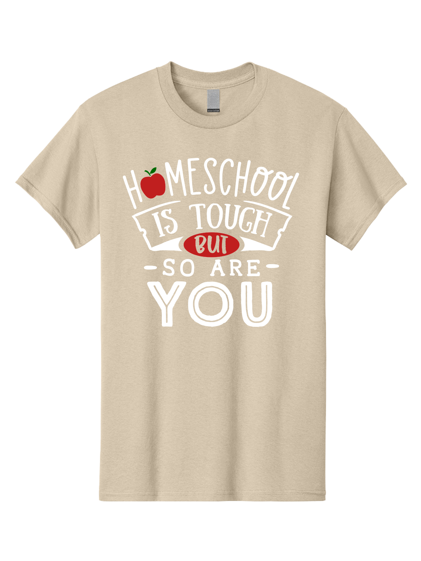 Homeschool-Is-Tough-But-So-Are-You-2 Men'S Graphic Tee, 100% Cotton, Comfortable Casual Summer Wear, Machine Washable, Homeschool, Motivational Quote, Inspirational Message, Apple Symbol, Education, Perseverance, Resilience, Empowerment Aab354 27