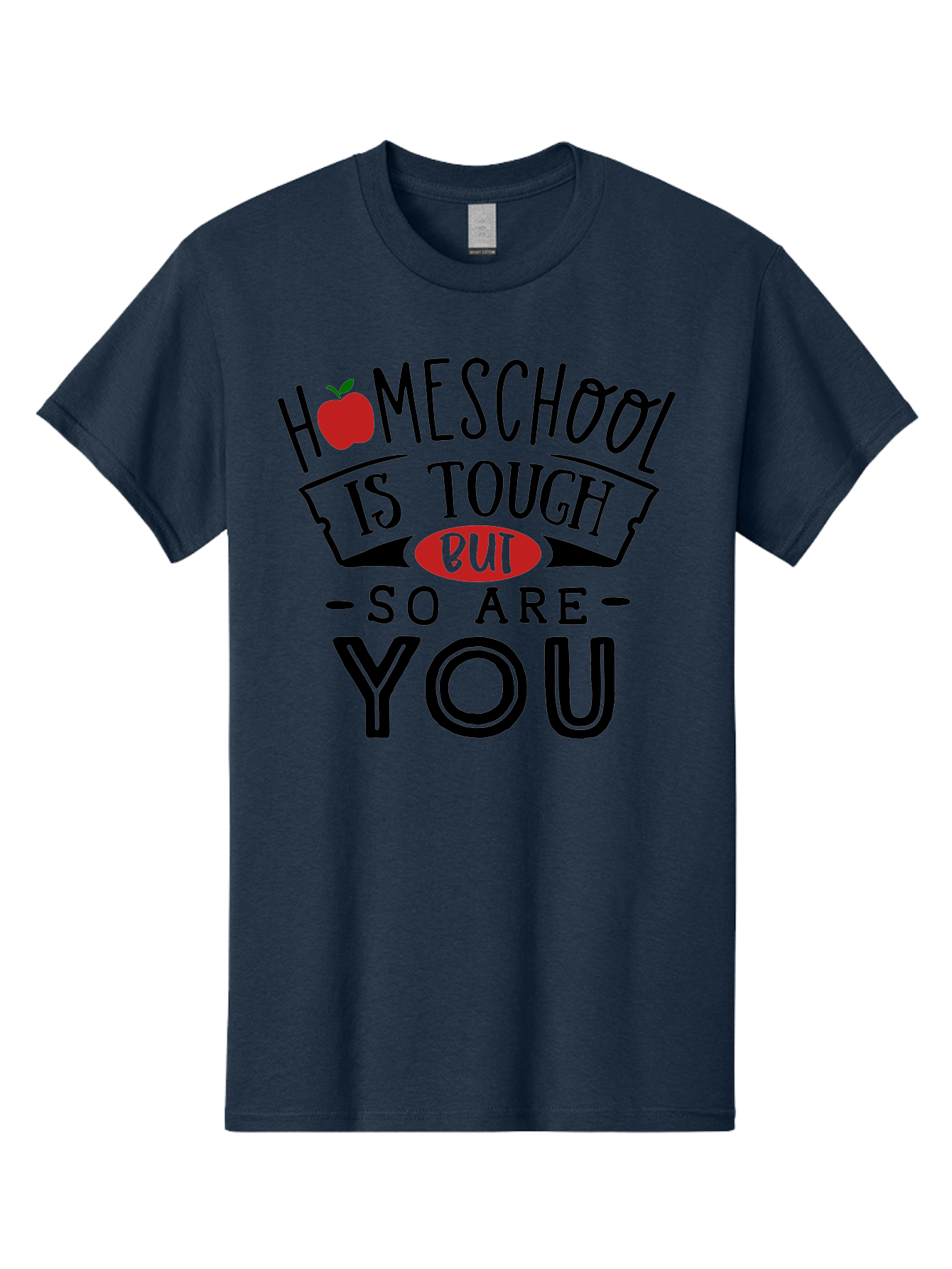 Homeschool-Is-Tough-But-So-Are-You-3 Men'S Graphic Tee, 100% Cotton, Comfortable Casual Summer Wear, Machine Washable, Homeschool, Motivational Quote, Inspirational Saying, Education, Learning, Teaching, Encouragement, Positivity, Apple Symbol Aab355 17