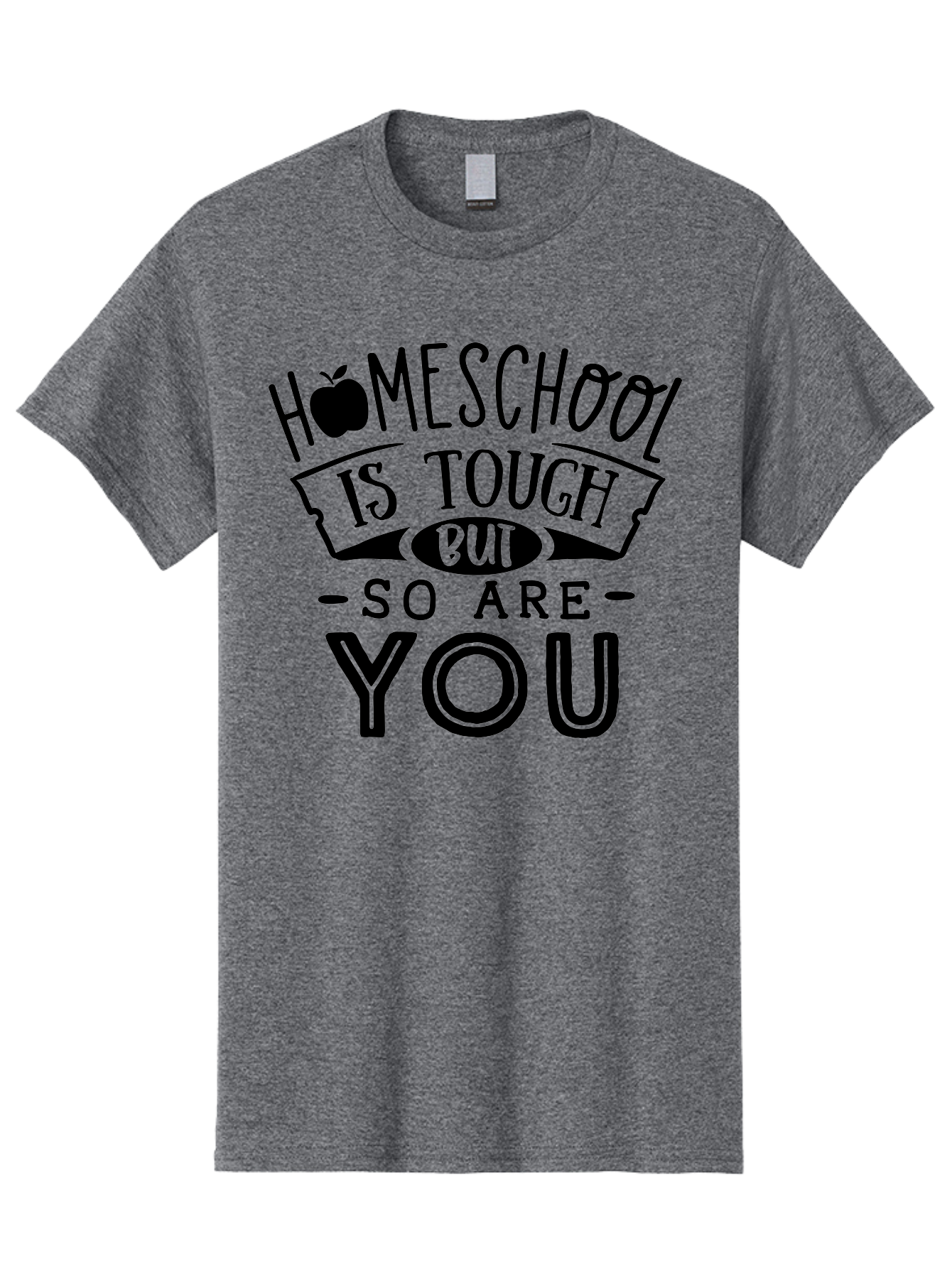 Homeschool-Is-Tough-But-So-Are-You Men'S Graphic Tee, 100% Cotton, Comfortable Casual Summer Wear, Machine Washable, Homeschool, Motivational Quote, Homeschooling, Tough But Strong, Inspirational Saying, Education, Learning, Empowerment Aab356 5