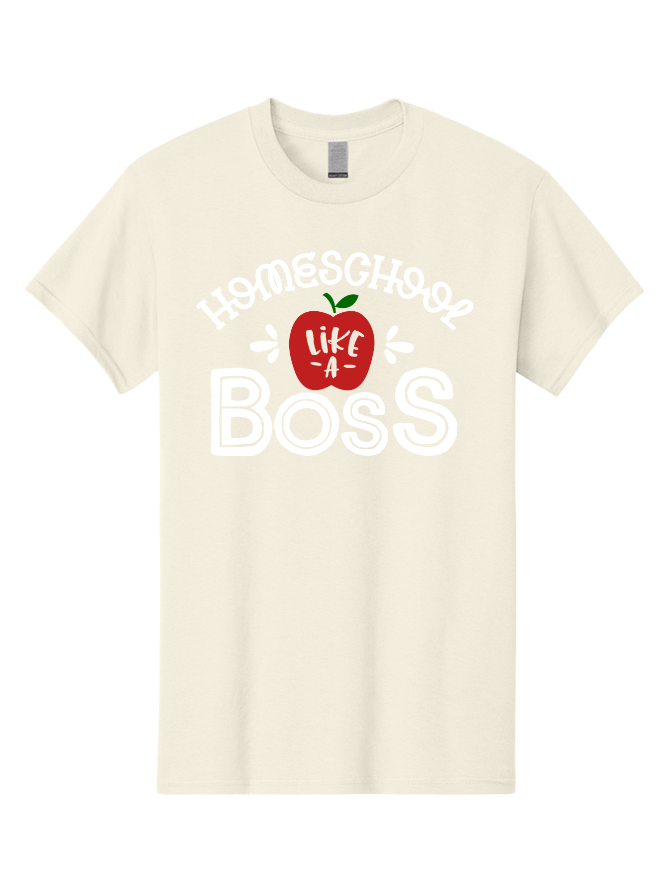 Homeschool-Like-A-Boss-1 Men'S Graphic Tee, 100% Cotton, Comfortable Casual Summer Wear, Machine Washable, Homeschool, Boss, Like A Boss, Apple, Teaching, Education, Homeschooling, Learning, Leadership, Empowerment, Motivational Quote, Aab358 29