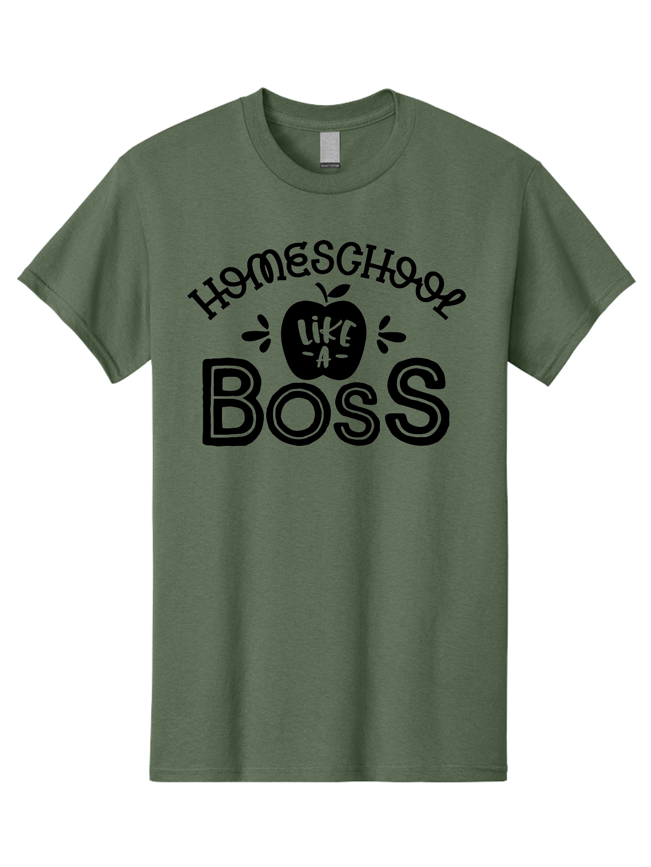 Homeschool-Like-A-Boss Men'S Graphic Tee, 100% Cotton, Comfortable Casual Summer Wear, Machine Washable, Homeschool Like A Boss, Homeschooling, Education, Learning, Teaching, Boss, Apple, Motivational Quote, Inspirational Saying Aab359 13