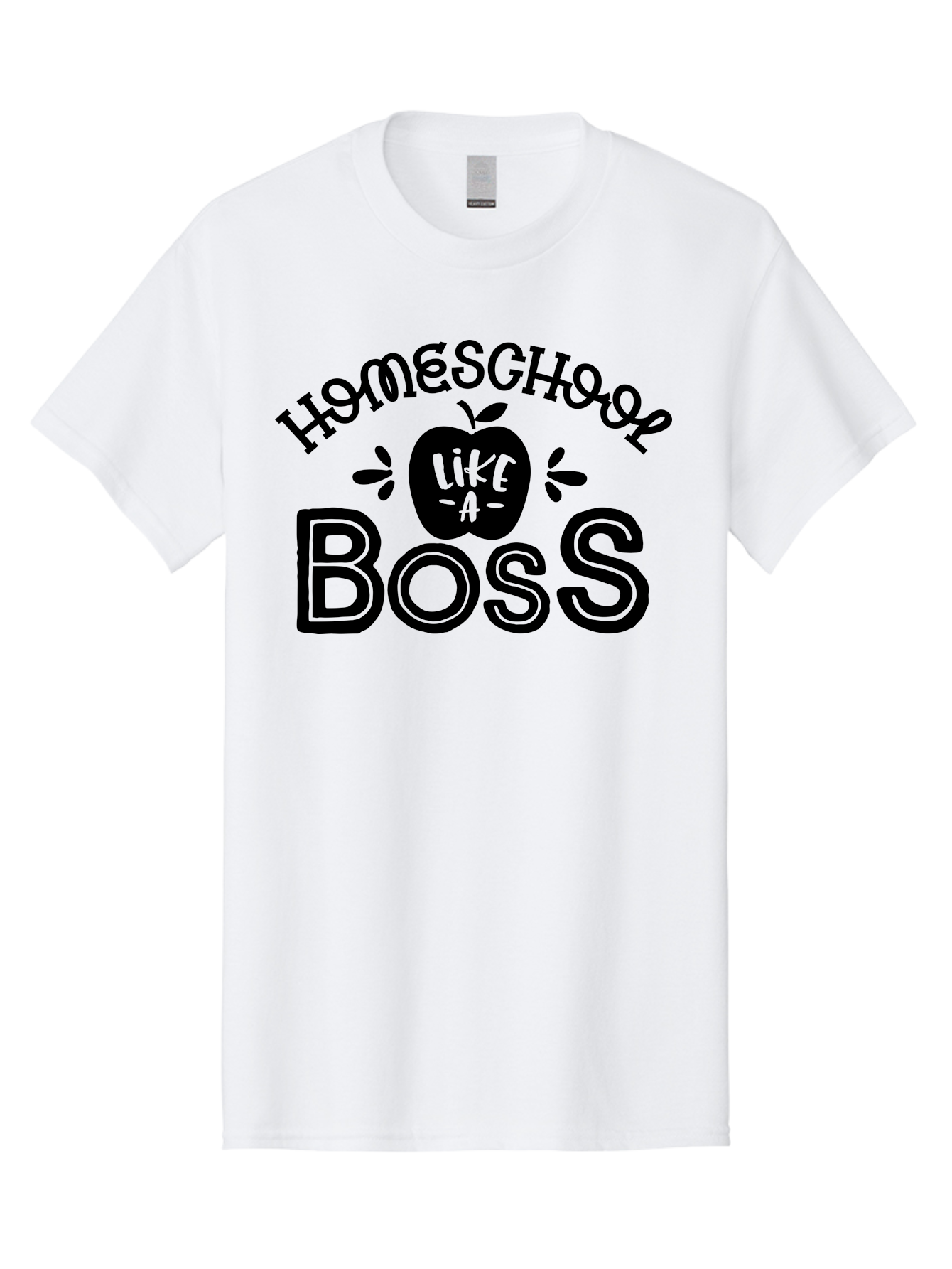 Homeschool-Like-A-Boss Men'S Graphic Tee, 100% Cotton, Comfortable Casual Summer Wear, Machine Washable, Homeschool Like A Boss, Homeschooling, Education, Learning, Teaching, Boss, Apple, Motivational Quote, Inspirational Saying Aab359 23