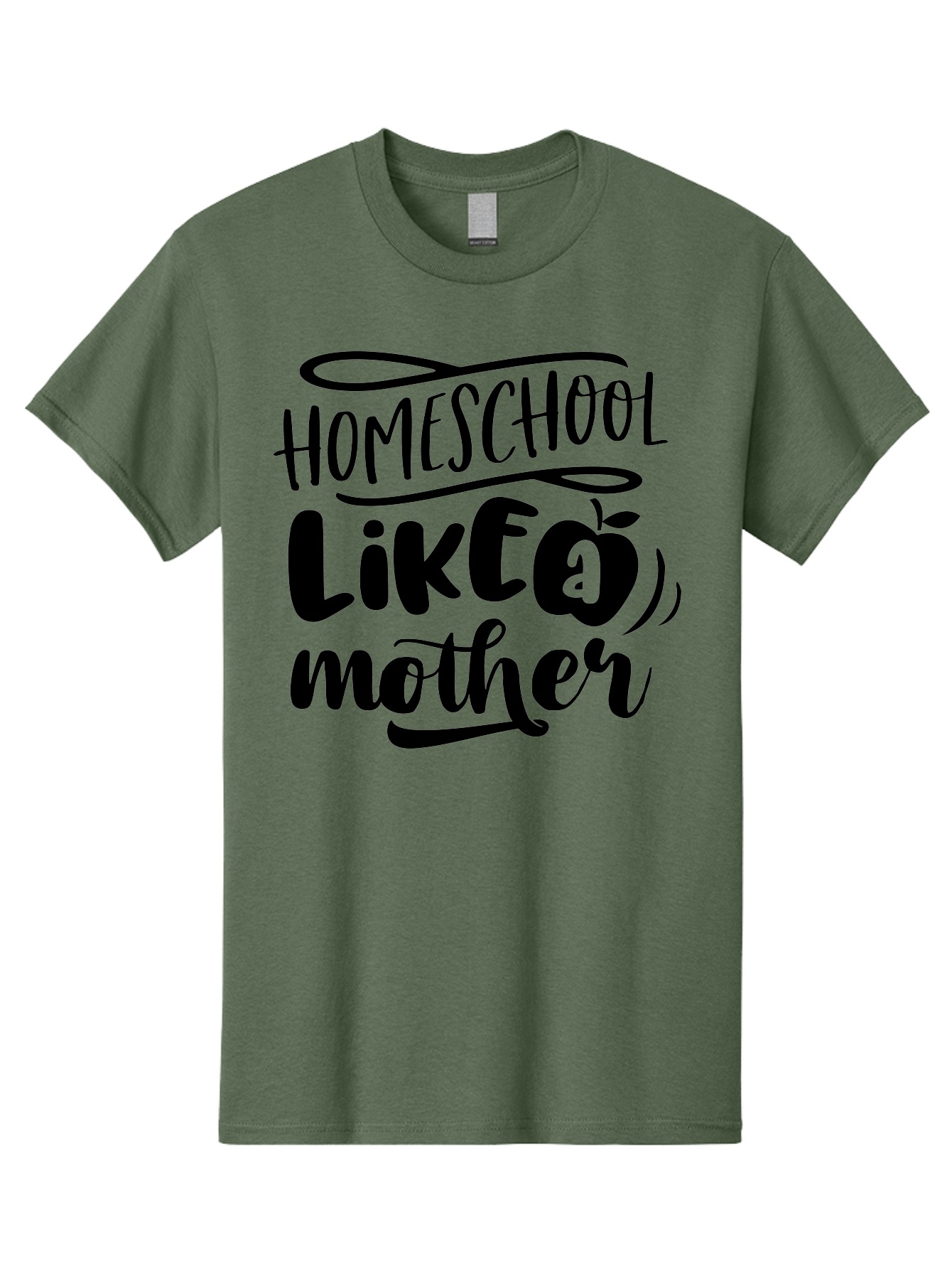 Homeschool-Like-A-Mother Men'S Graphic Tee, 100% Cotton, Comfortable Casual Summer Wear, Machine Washable, Homeschooling, Motherhood, Education At Home, Parenting, Homeschool Mom, Funny Quote, Apple Theme, Inspirational Quote, Aab362 19