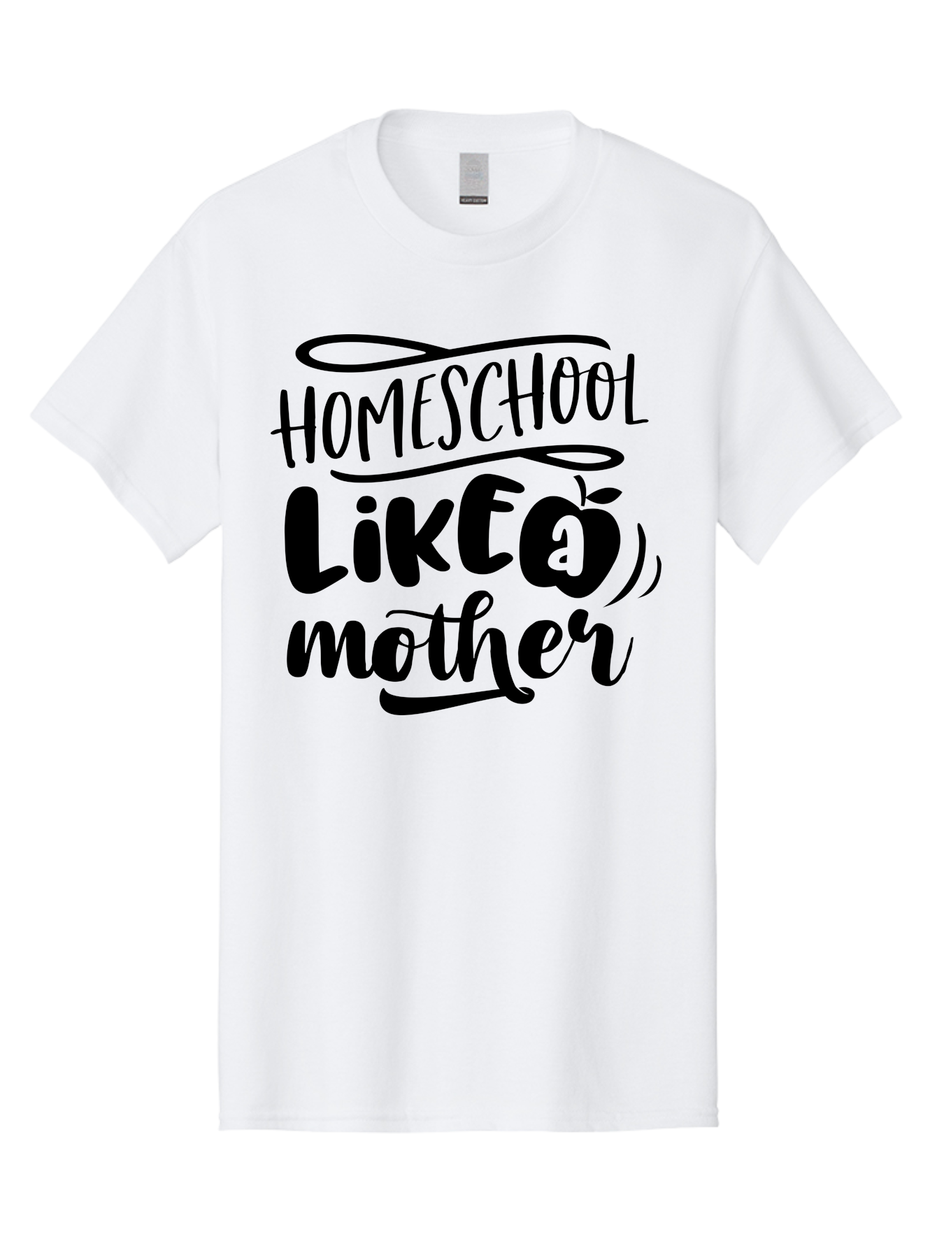 Homeschool-Like-A-Mother Men'S Graphic Tee, 100% Cotton, Comfortable Casual Summer Wear, Machine Washable, Homeschooling, Motherhood, Education At Home, Parenting, Homeschool Mom, Funny Quote, Apple Theme, Inspirational Quote, Aab362 17