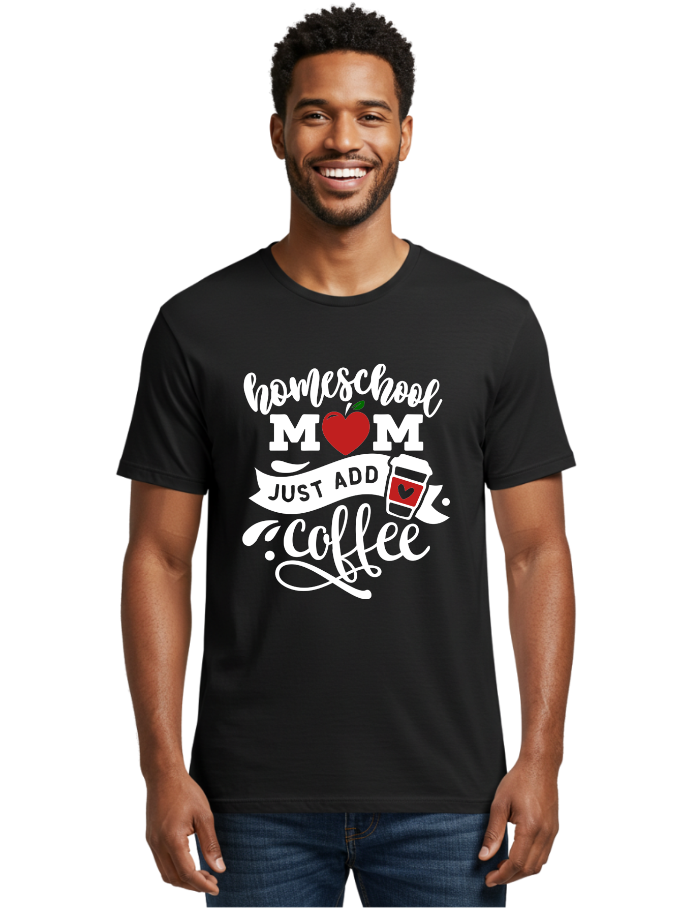 Homeschool-Mom-2 Men'S Graphic Tee, 100% Cotton, Comfortable Casual Summer Wear, Machine Washable, Homeschool Mom Quote, Funny Mom Quote, Coffee Cup Design, Mom Life, Homeschooling, Mom Humor, Parent Teacher, Coffee Lover Aab369 20
