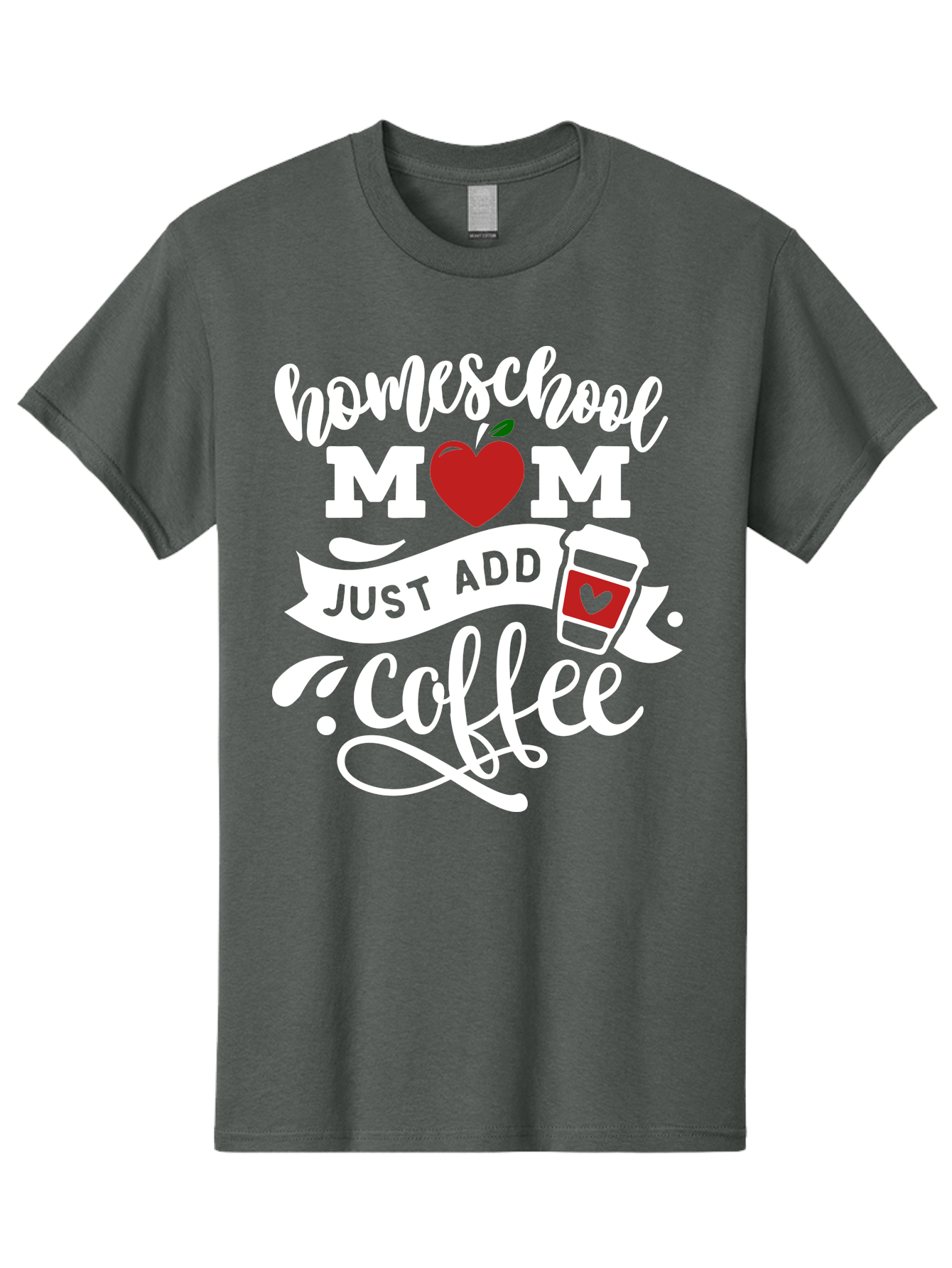 Homeschool-Mom-2 Men'S Graphic Tee, 100% Cotton, Comfortable Casual Summer Wear, Machine Washable, Homeschool Mom Quote, Funny Mom Quote, Coffee Cup Design, Mom Life, Homeschooling, Mom Humor, Parent Teacher, Coffee Lover Aab369 3