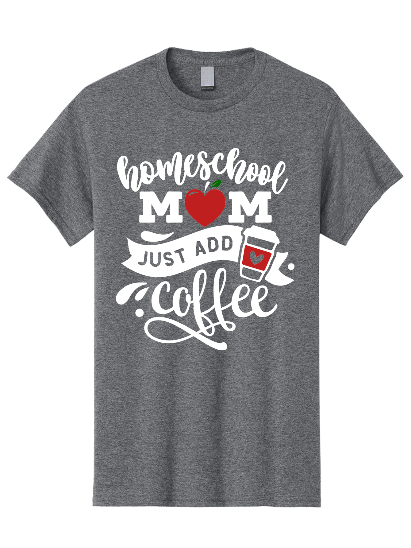 Homeschool-Mom-2 Men'S Graphic Tee, 100% Cotton, Comfortable Casual Summer Wear, Machine Washable, Homeschool Mom Quote, Funny Mom Quote, Coffee Cup Design, Mom Life, Homeschooling, Mom Humor, Parent Teacher, Coffee Lover Aab369 5