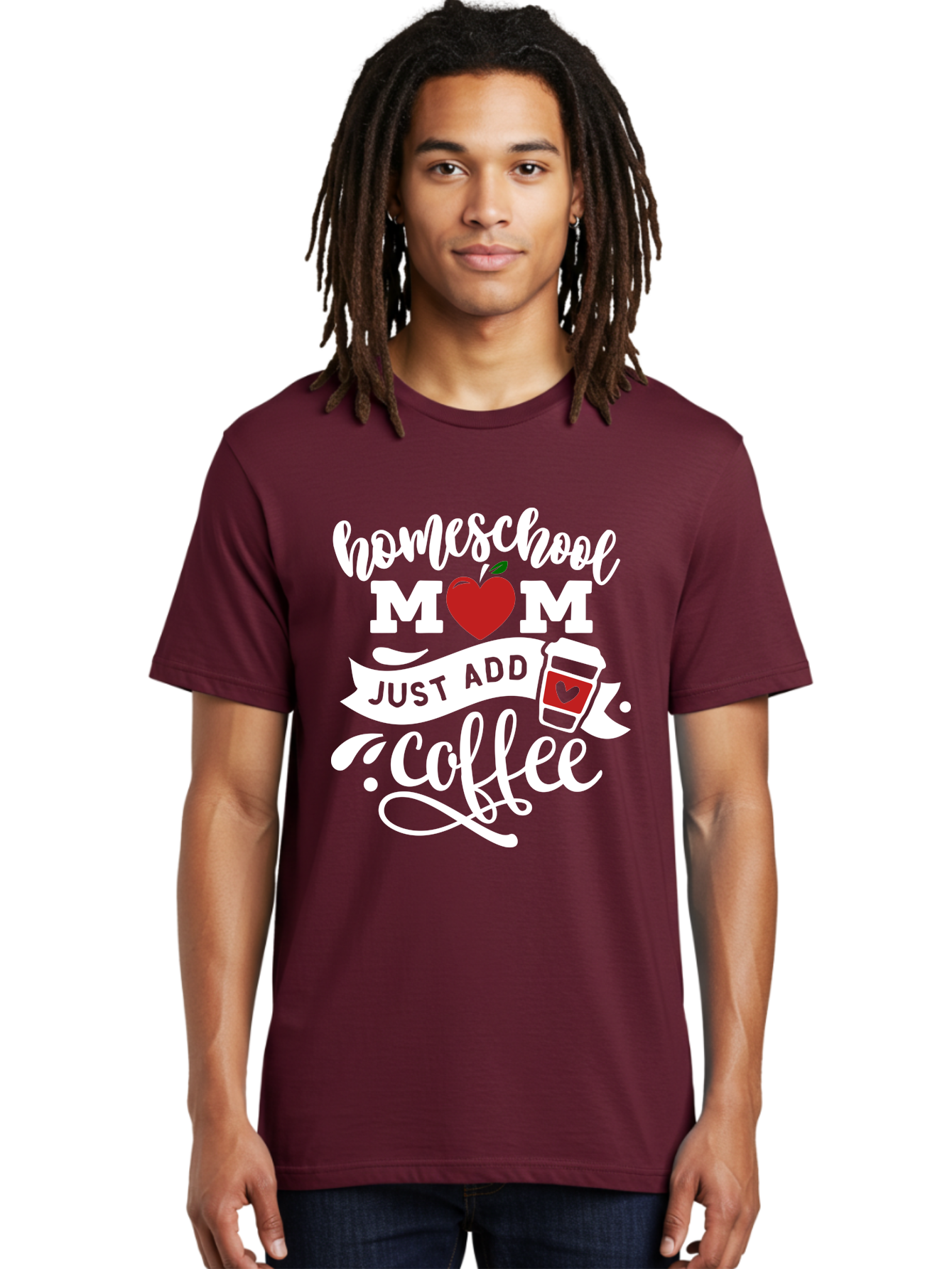 Homeschool-Mom-2 Men'S Graphic Tee, 100% Cotton, Comfortable Casual Summer Wear, Machine Washable, Homeschool Mom Quote, Funny Mom Quote, Coffee Cup Design, Mom Life, Homeschooling, Mom Humor, Parent Teacher, Coffee Lover Aab369 28