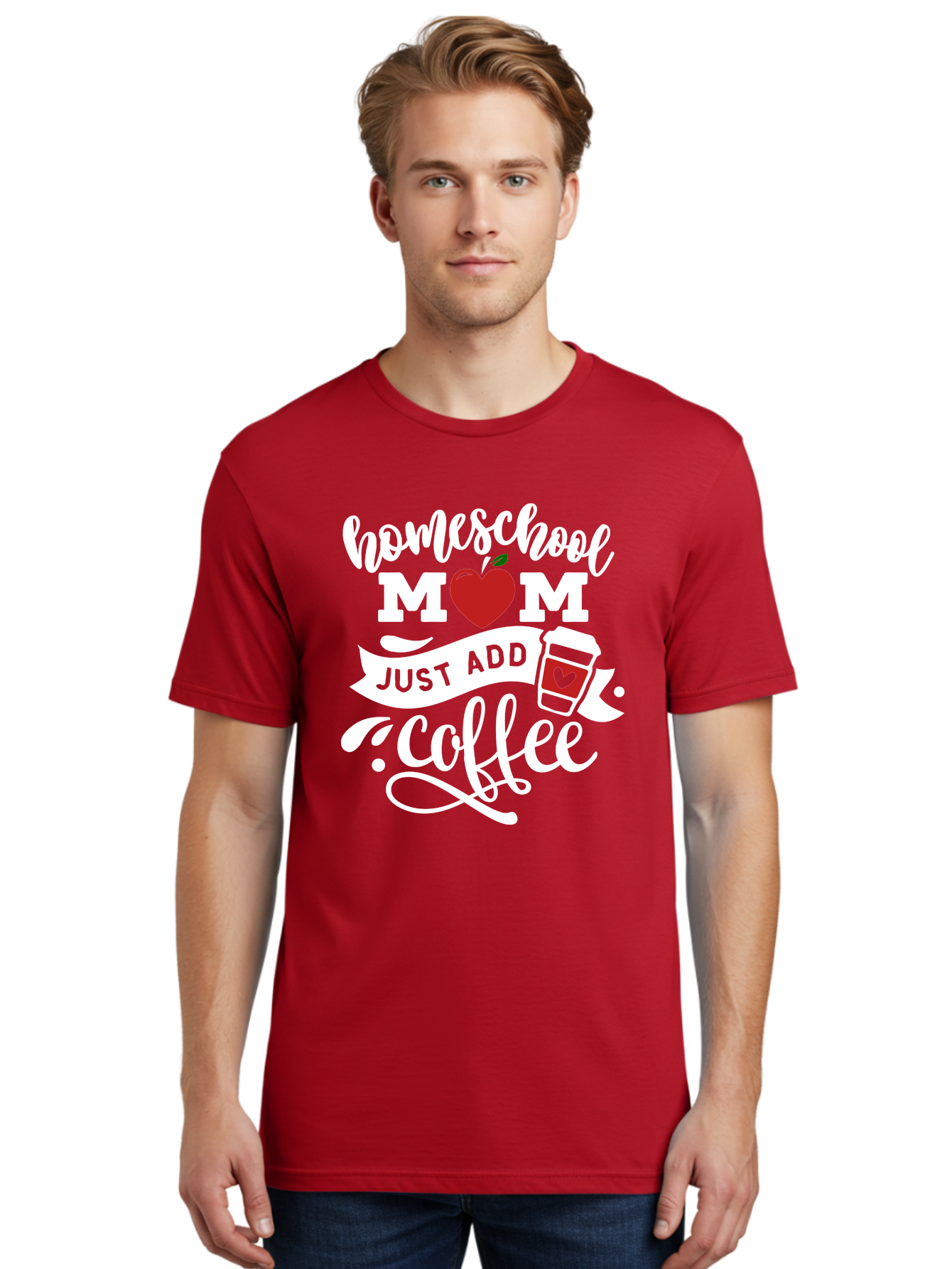 Homeschool-Mom-2 Men'S Graphic Tee, 100% Cotton, Comfortable Casual Summer Wear, Machine Washable, Homeschool Mom Quote, Funny Mom Quote, Coffee Cup Design, Mom Life, Homeschooling, Mom Humor, Parent Teacher, Coffee Lover Aab369 12