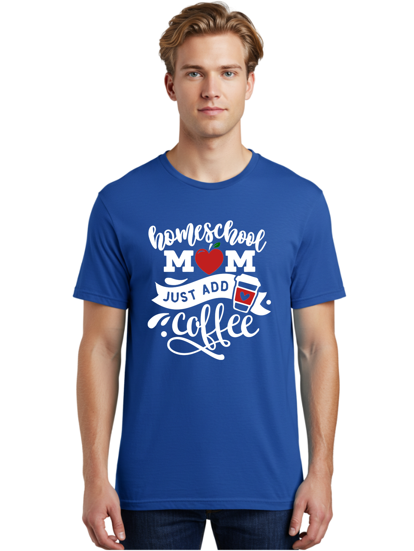 Homeschool-Mom-2 Men'S Graphic Tee, 100% Cotton, Comfortable Casual Summer Wear, Machine Washable, Homeschool Mom Quote, Funny Mom Quote, Coffee Cup Design, Mom Life, Homeschooling, Mom Humor, Parent Teacher, Coffee Lover Aab369 18