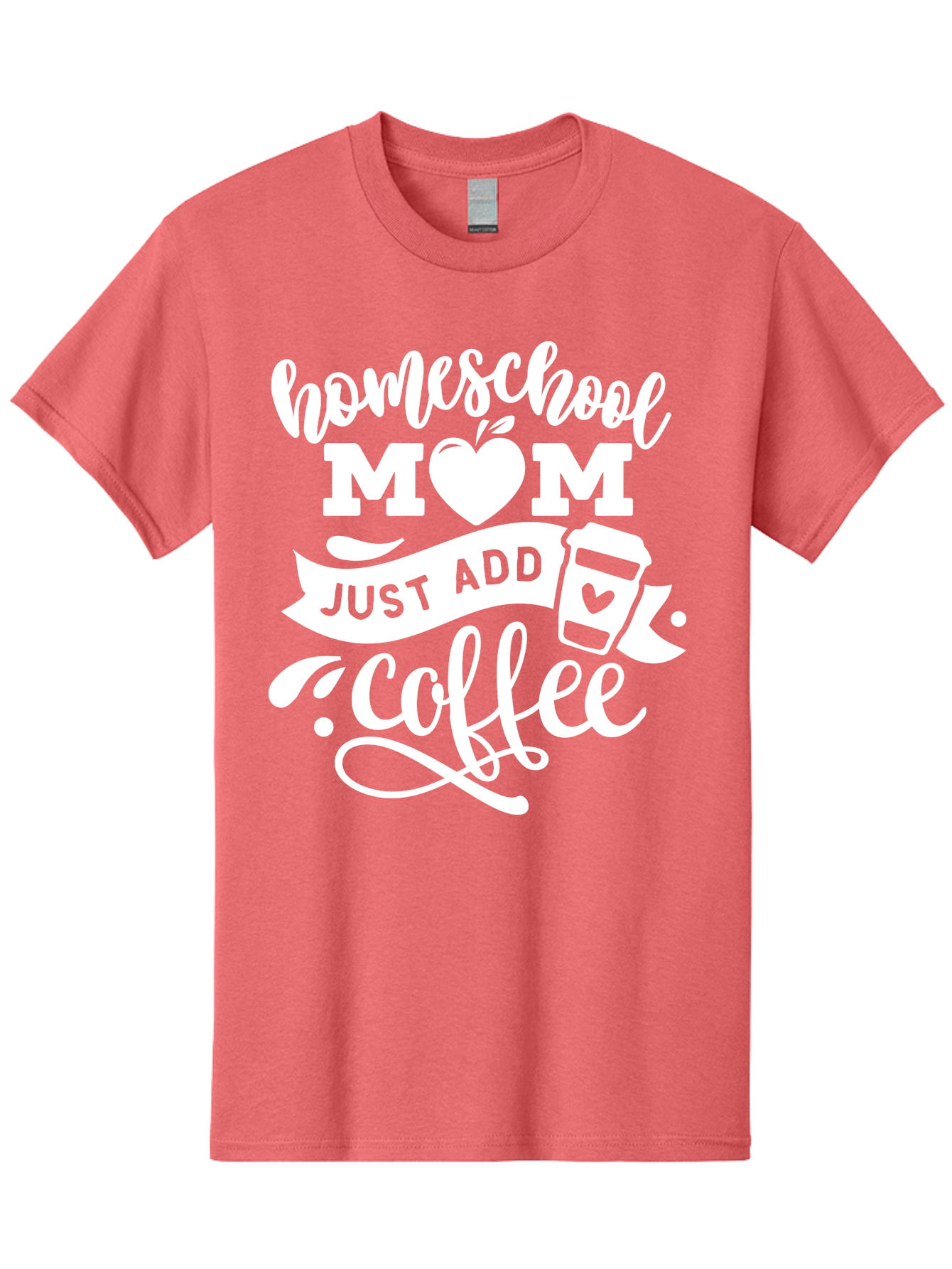 Homeschool-Mom-Just-Add-Coffee-1 Men'S Graphic Tee, 100% Cotton, Comfortable Casual Summer Wear, Machine Washable, Homeschool Mom, Coffee Lover, Mom Life, Coffee Mom, Funny Quote, Homeschooling, Mom Humor, Coffee Culture, Inspirational Quote Aab370 21