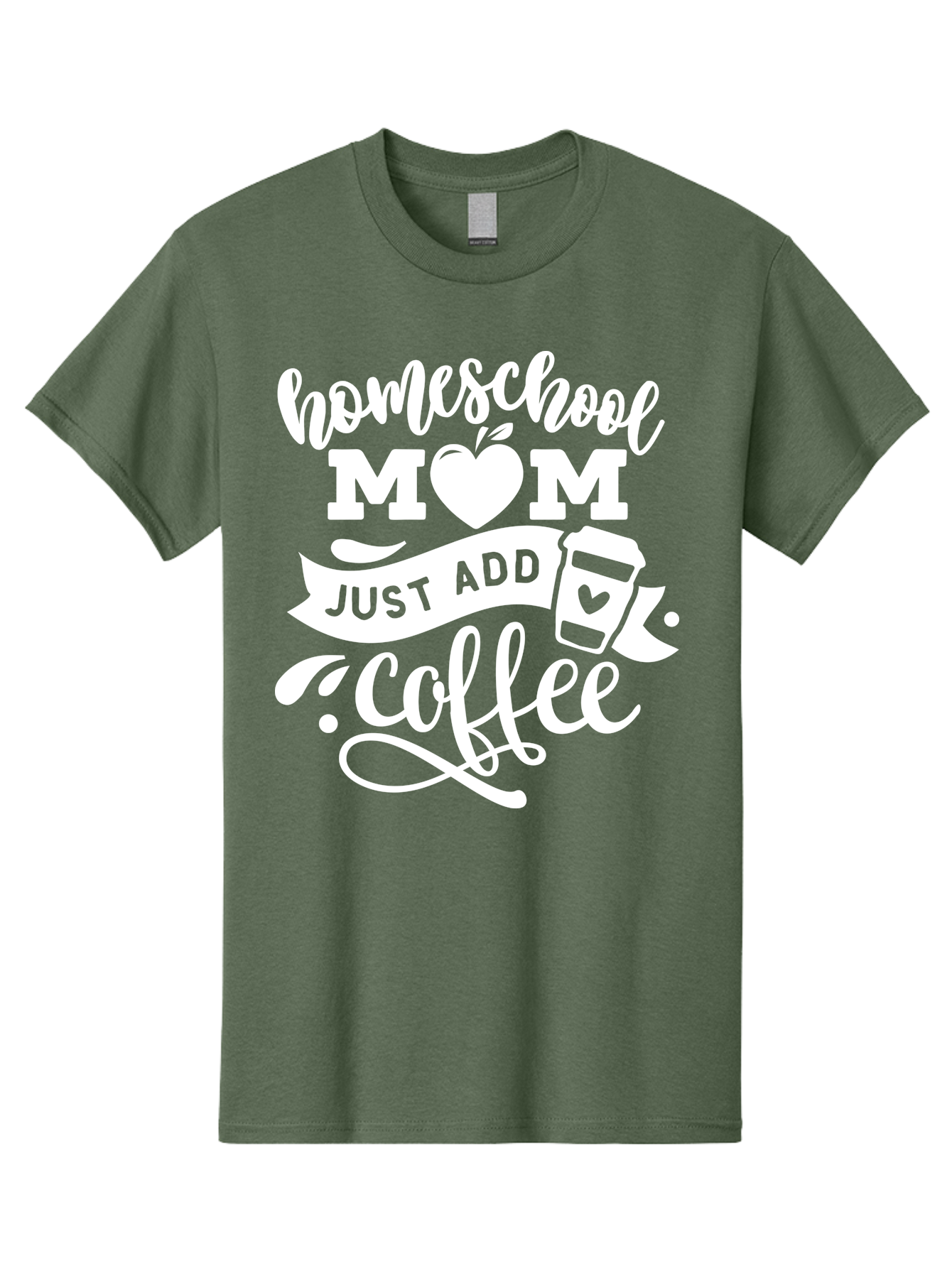Homeschool-Mom-Just-Add-Coffee-1 Men'S Graphic Tee, 100% Cotton, Comfortable Casual Summer Wear, Machine Washable, Homeschool Mom, Coffee Lover, Mom Life, Coffee Mom, Funny Quote, Homeschooling, Mom Humor, Coffee Culture, Inspirational Quote Aab370 7