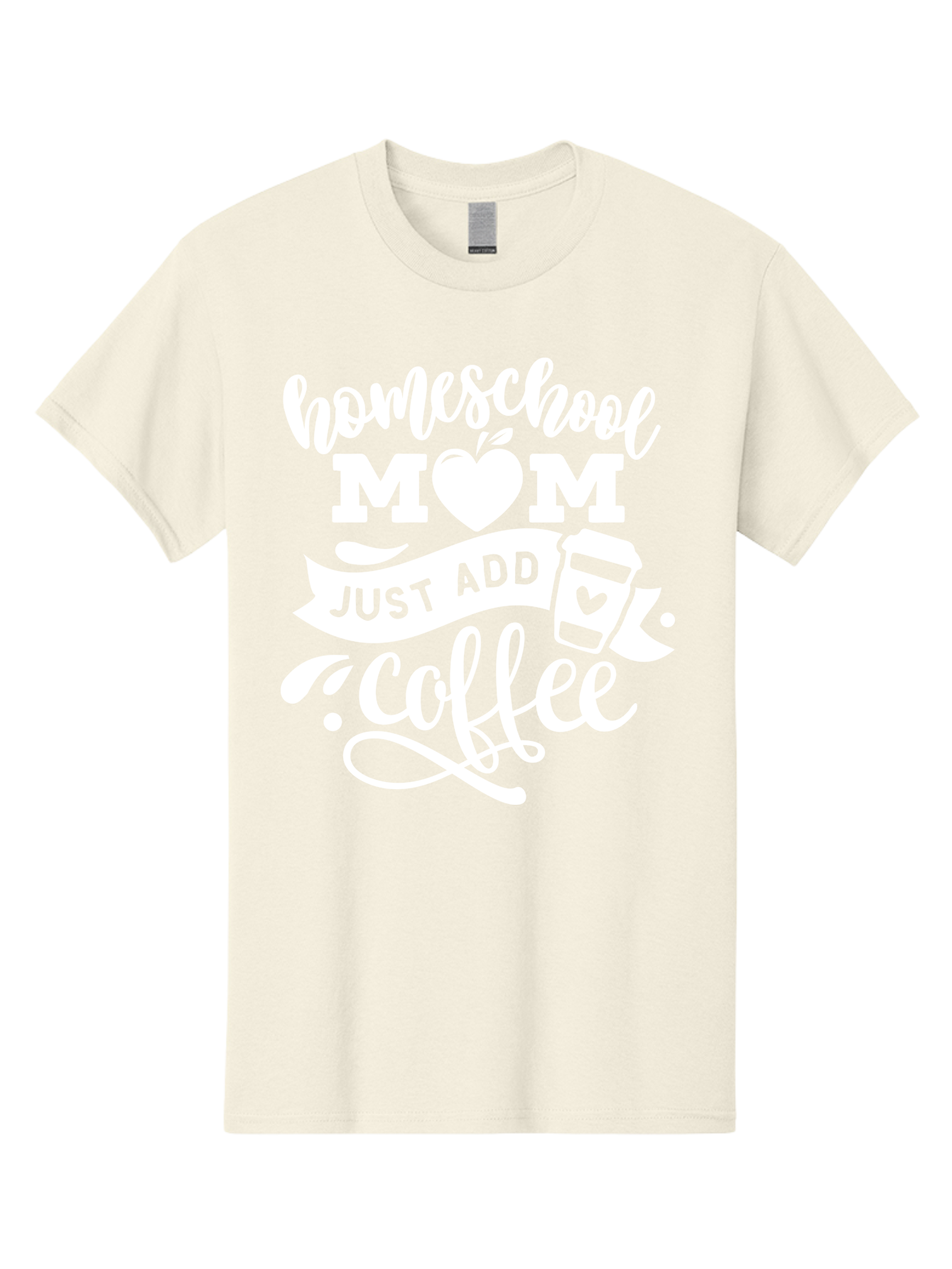 Homeschool-Mom-Just-Add-Coffee-1 Men'S Graphic Tee, 100% Cotton, Comfortable Casual Summer Wear, Machine Washable, Homeschool Mom, Coffee Lover, Mom Life, Coffee Mom, Funny Quote, Homeschooling, Mom Humor, Coffee Culture, Inspirational Quote Aab370 11