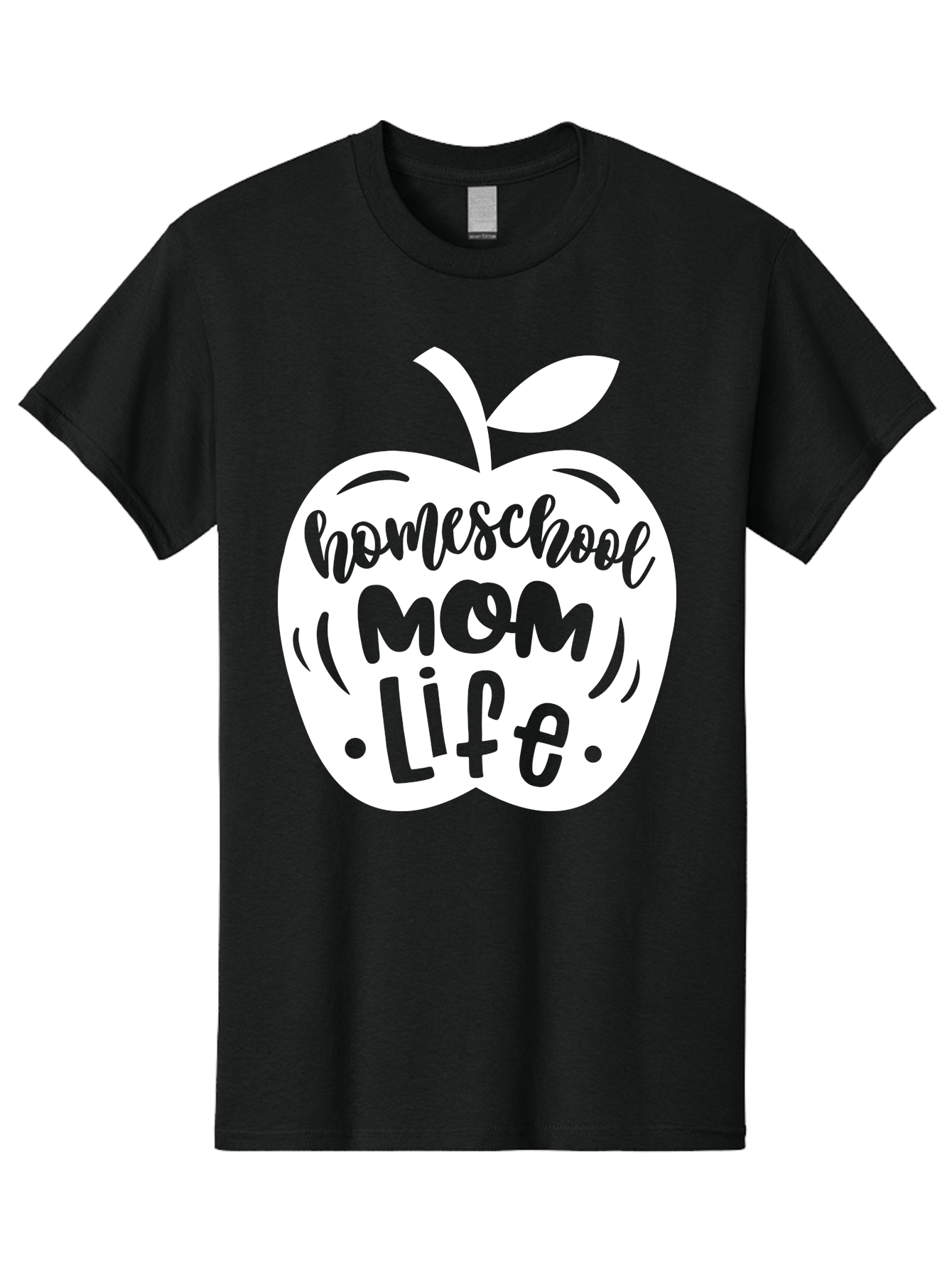 Homeschool-Mom-Life-1 Men'S Graphic Tee, 100% Cotton, Comfortable Casual Summer Wear, Machine Washable, Homeschool Mom Life, Apple Graphic, Homeschooling, Mom Life, Education, Parenting, Teaching, Learning, Green Apple Aab373 3