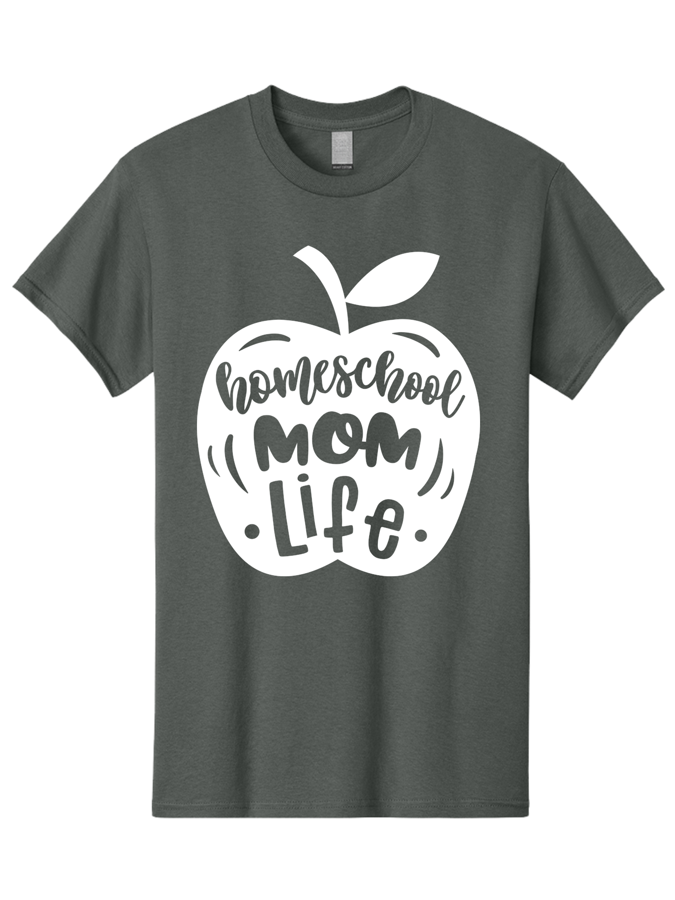 Homeschool-Mom-Life-1 Men'S Graphic Tee, 100% Cotton, Comfortable Casual Summer Wear, Machine Washable, Homeschool Mom Life, Apple Graphic, Homeschooling, Mom Life, Education, Parenting, Teaching, Learning, Green Apple Aab373 19