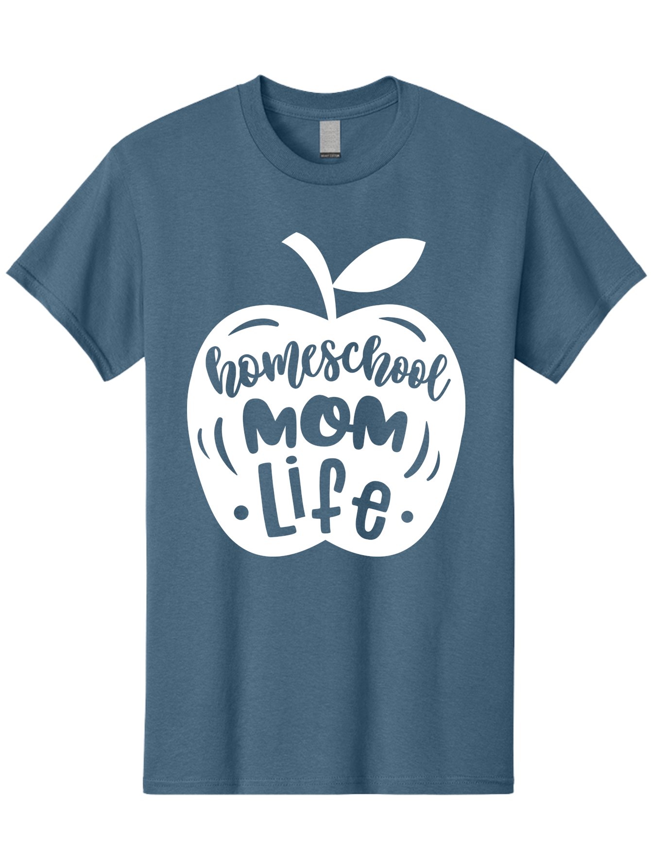 Homeschool-Mom-Life-1 Men'S Graphic Tee, 100% Cotton, Comfortable Casual Summer Wear, Machine Washable, Homeschool Mom Life, Apple Graphic, Homeschooling, Mom Life, Education, Parenting, Teaching, Learning, Green Apple Aab373 23